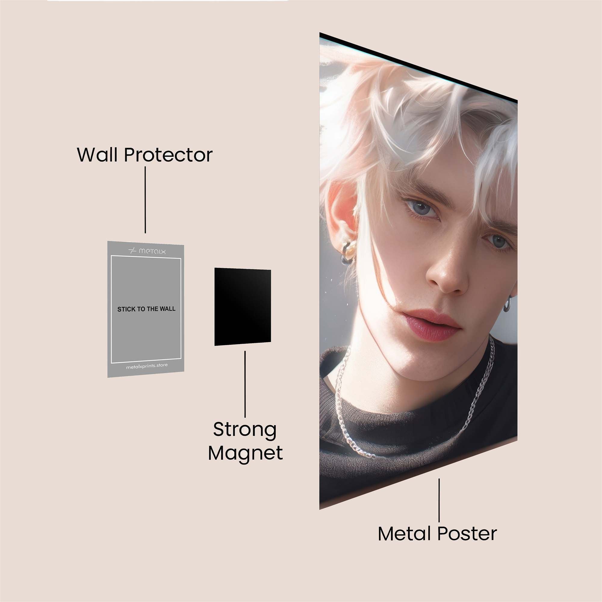 Silver Serenity Safe Wall Magnetic / M