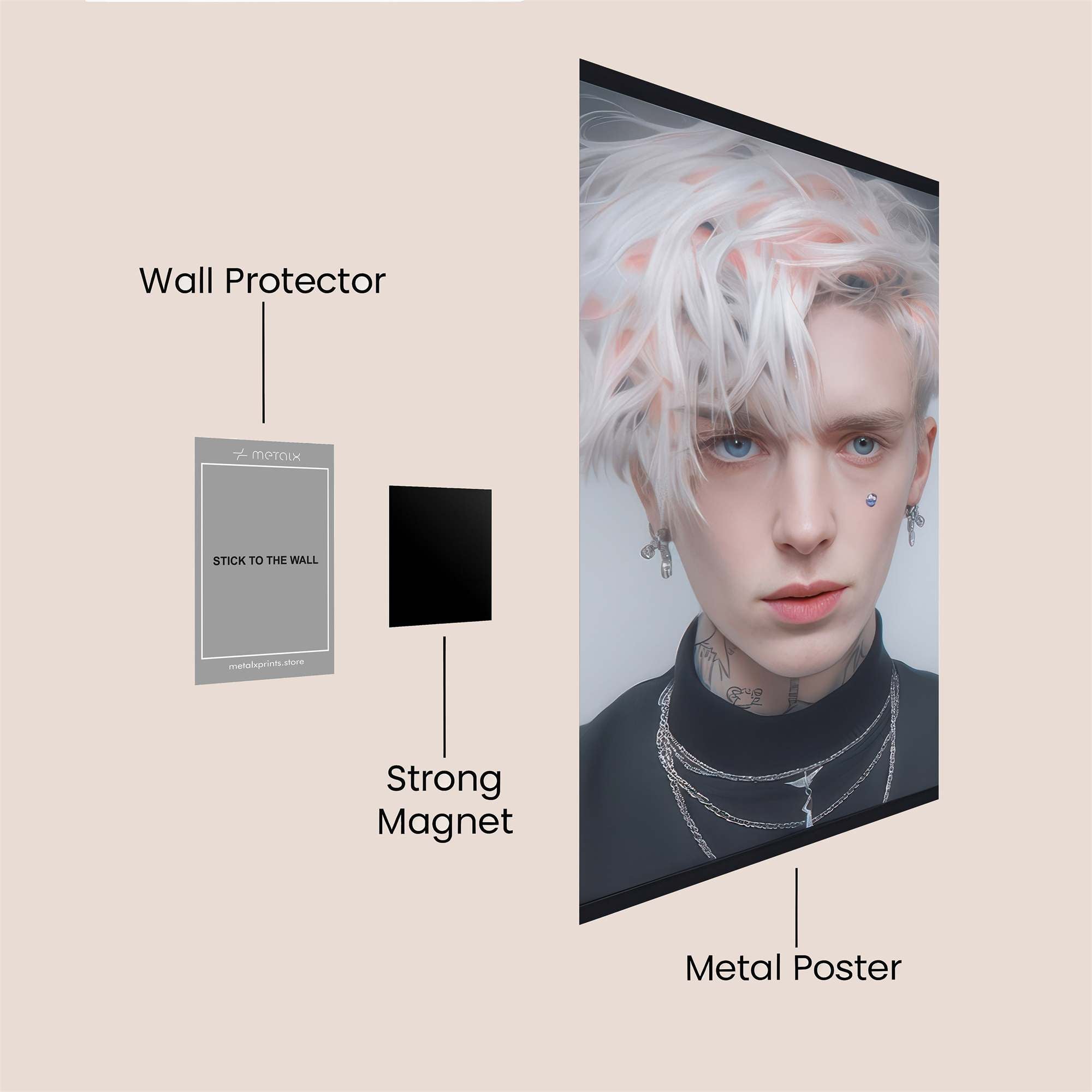 Pastel Rebel Safe Wall Magnetic / M
