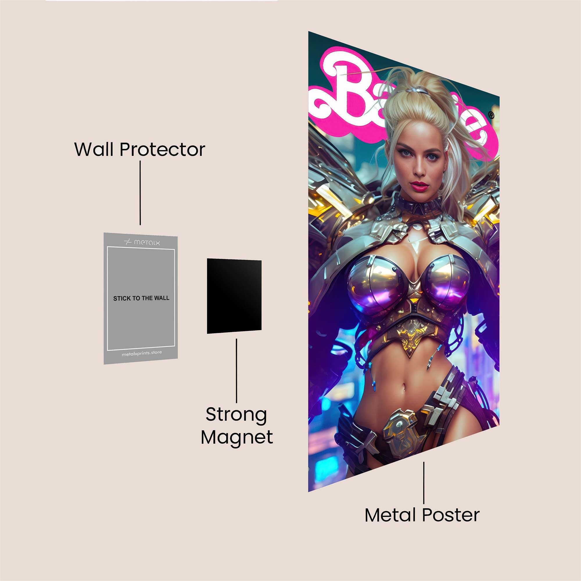 Cyber Barbie Safe Wall Magnetic / M