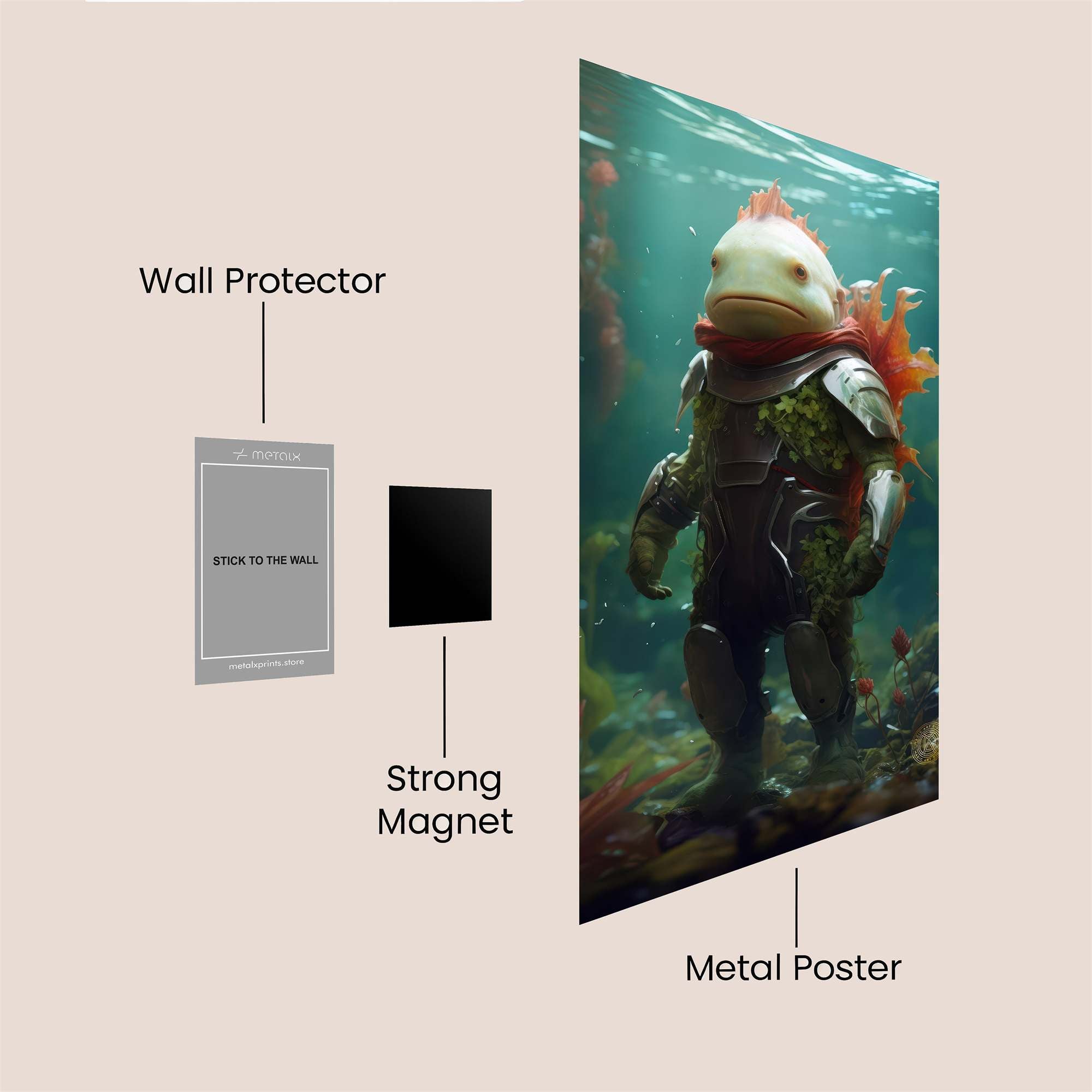 Axolotl Guardian Safe Wall Magnetic / M