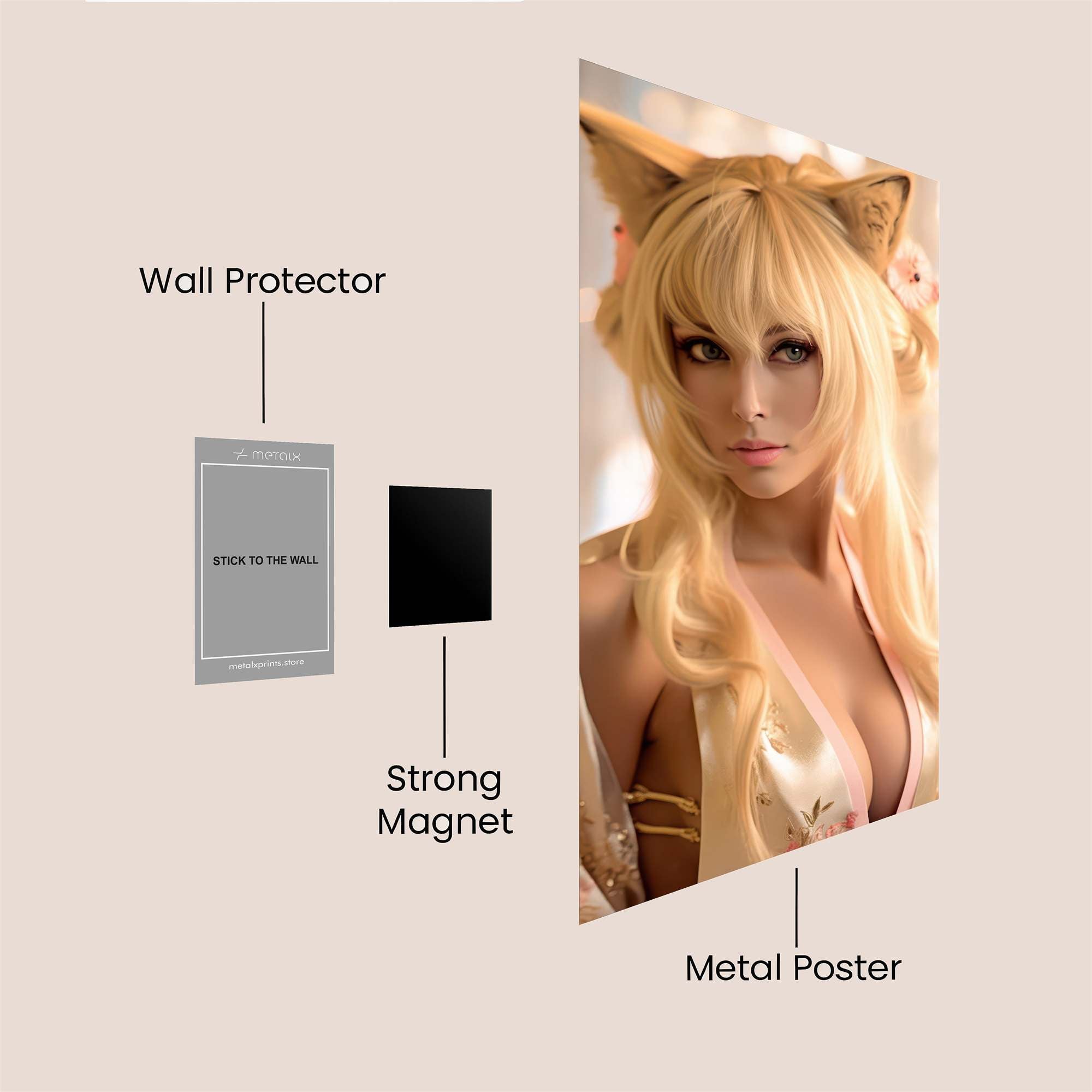 Kitty Elegance Safe Wall Magnetic / M