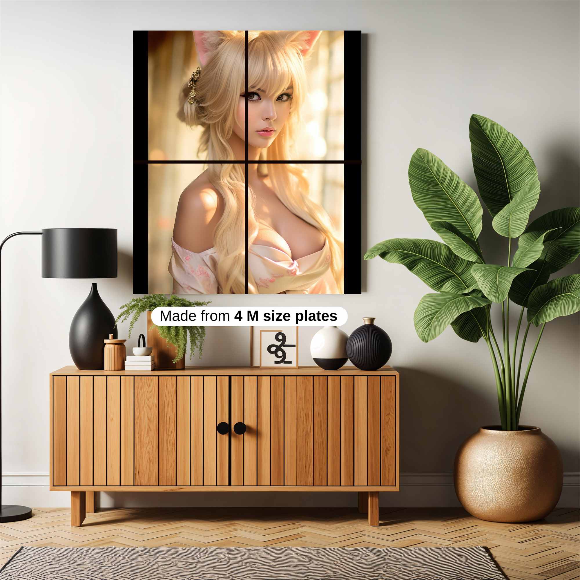 Feline Elegance Safe Wall Magnetic / M