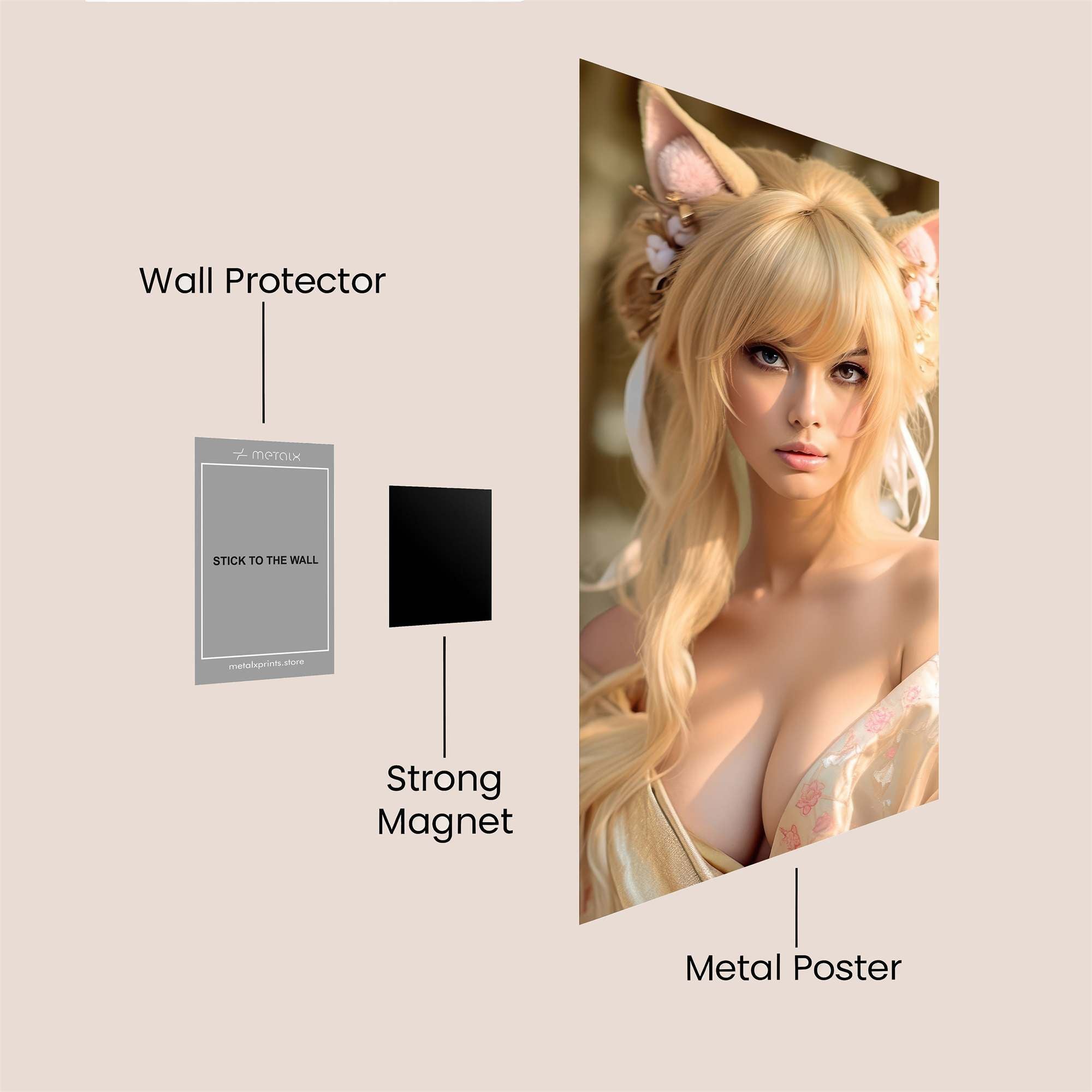 Kitsune Enchantress Safe Wall Magnetic / M