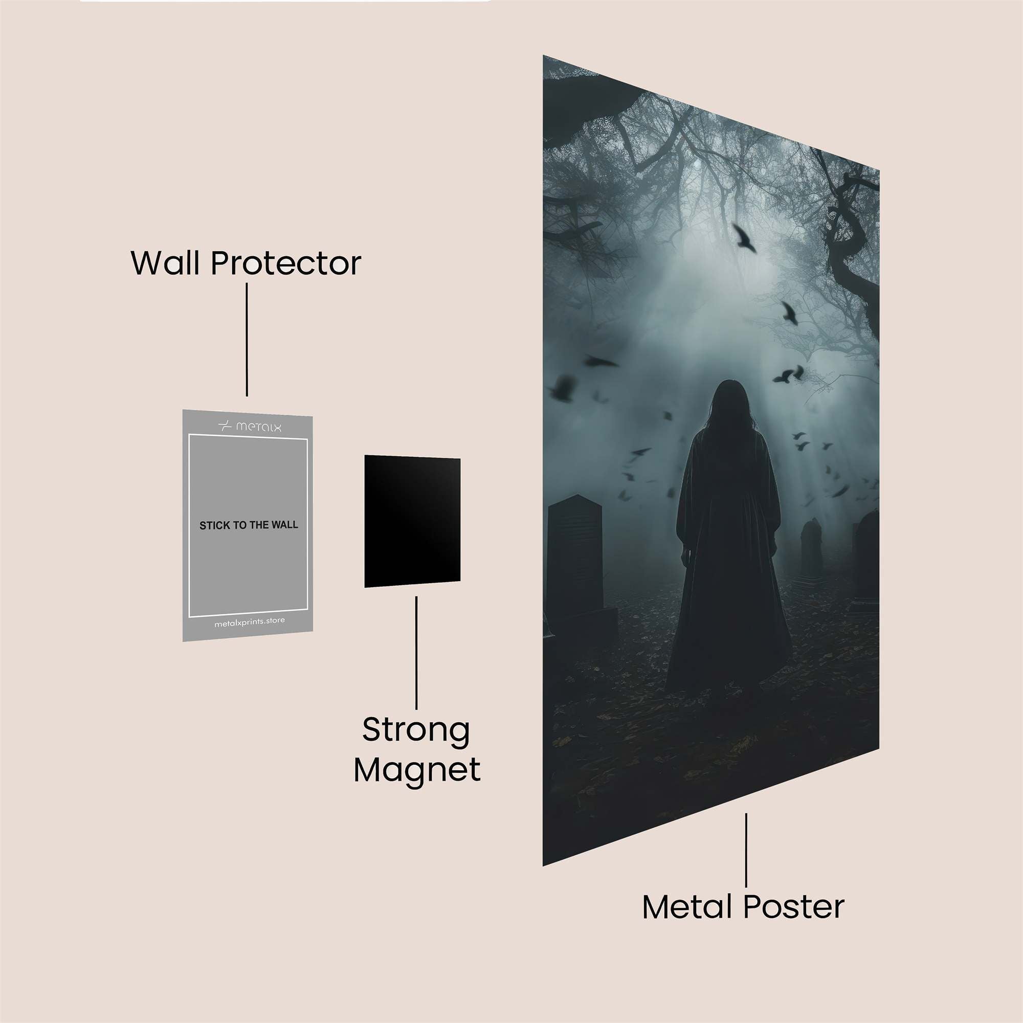 Gothic Whispers Safe Wall Magnetic / M