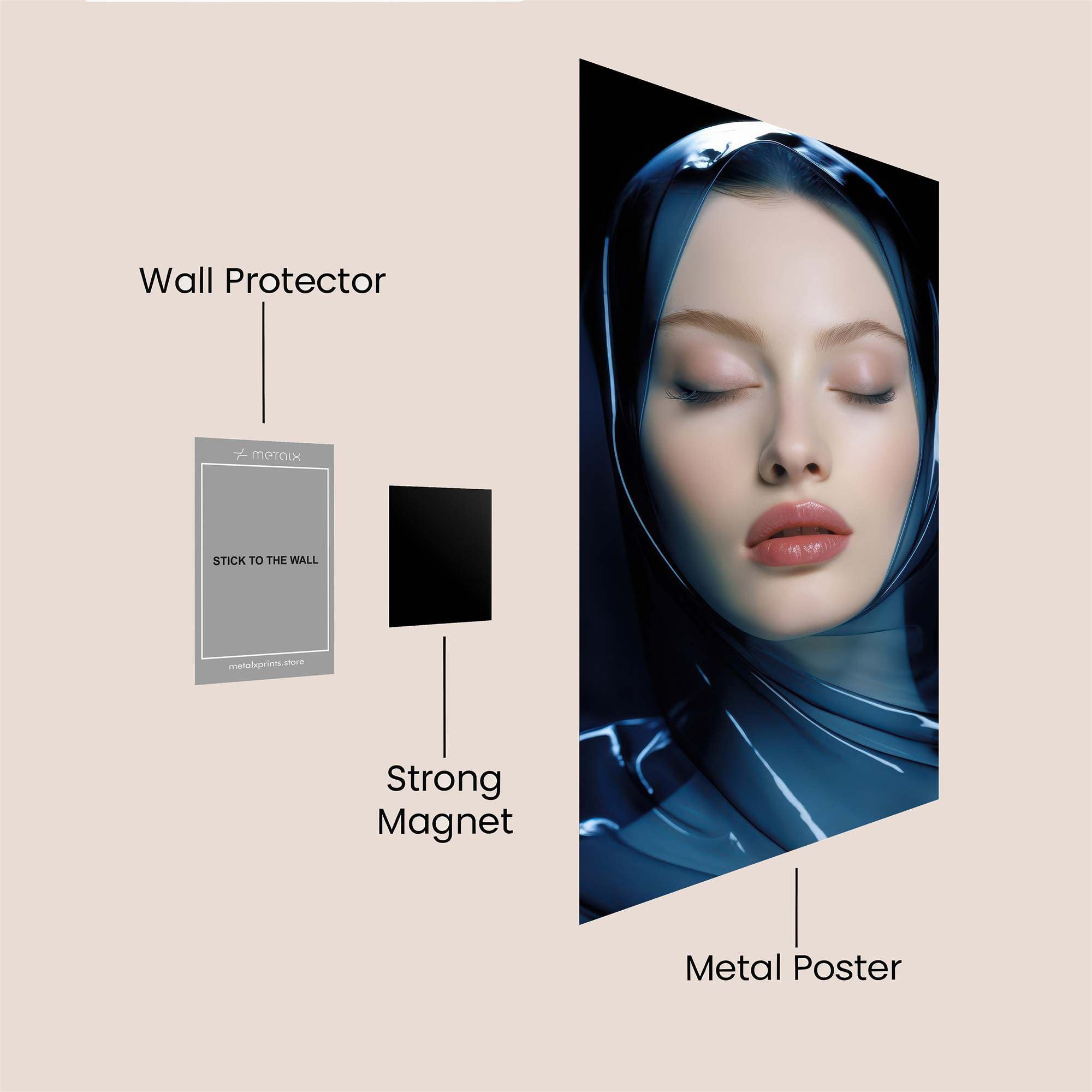 Veiled Serenity Safe Wall Magnetic / M