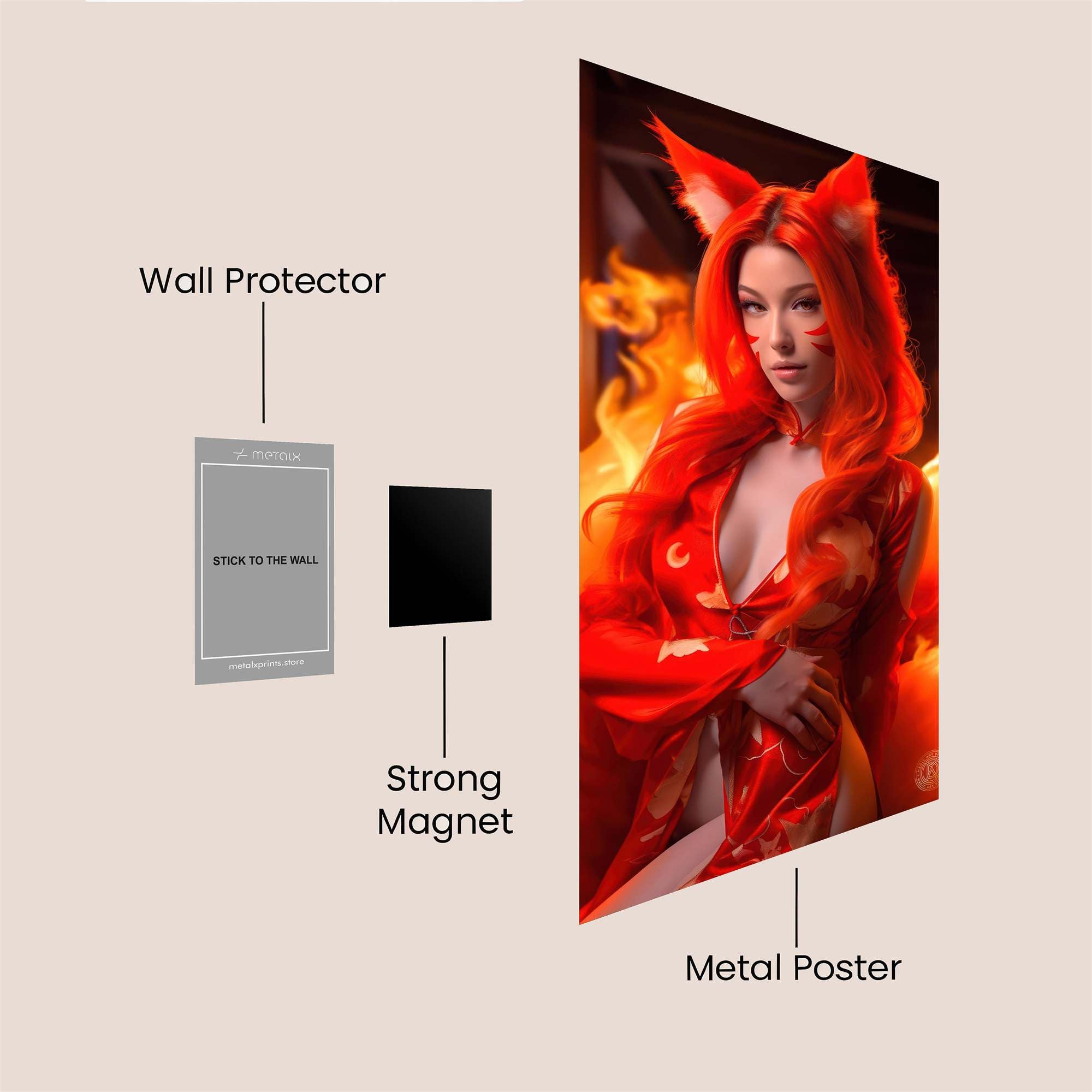 Fiery Enigma Safe Wall Magnetic / M