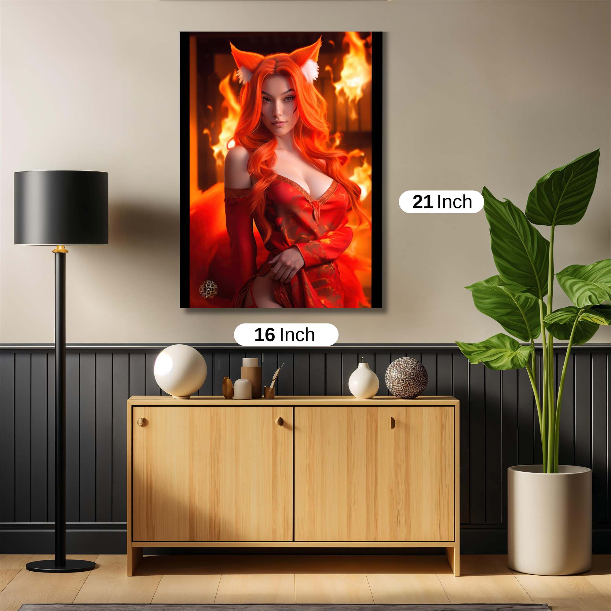 Fiery Enchantress Safe Wall Magnetic / M