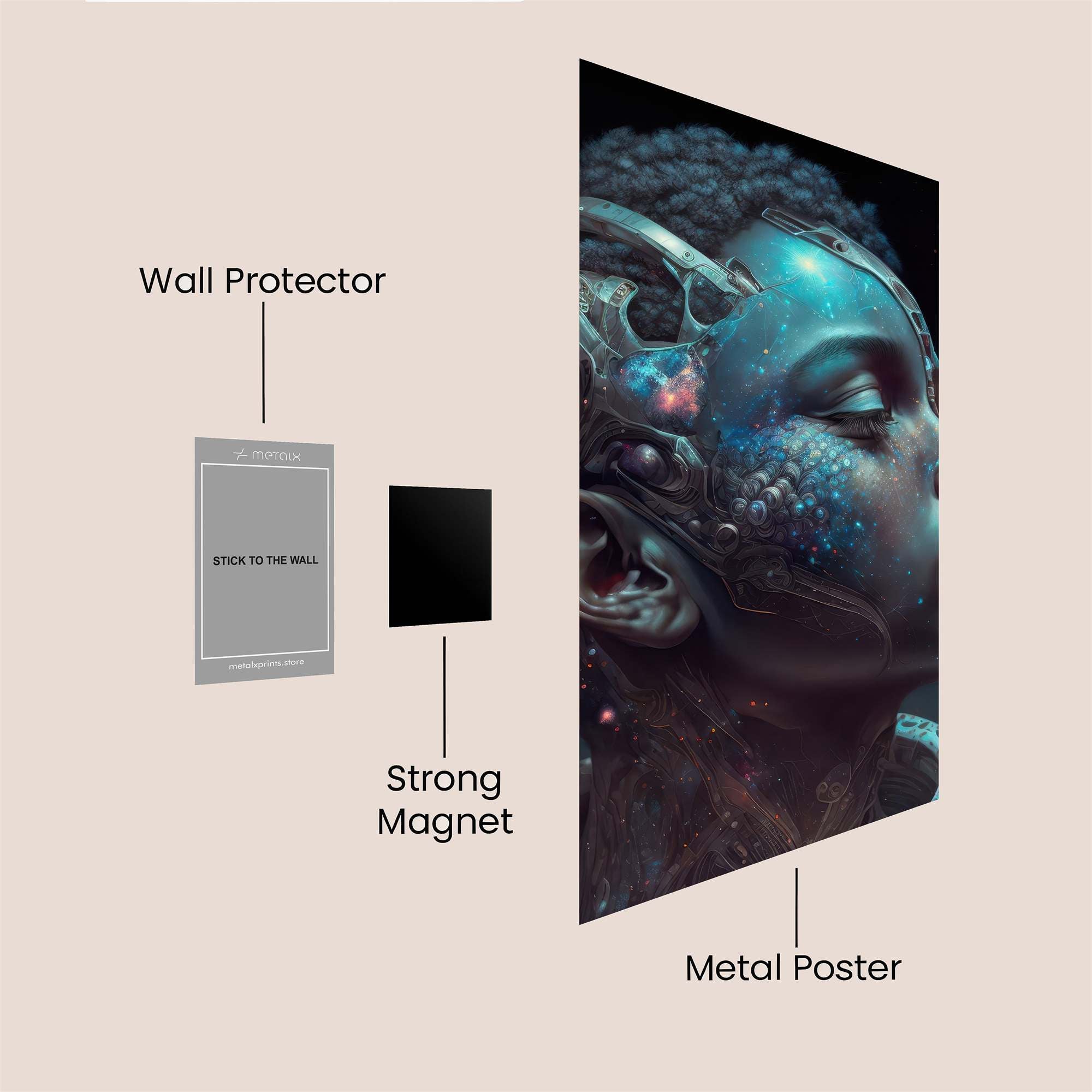 Cosmic Serenity Safe Wall Magnetic / M