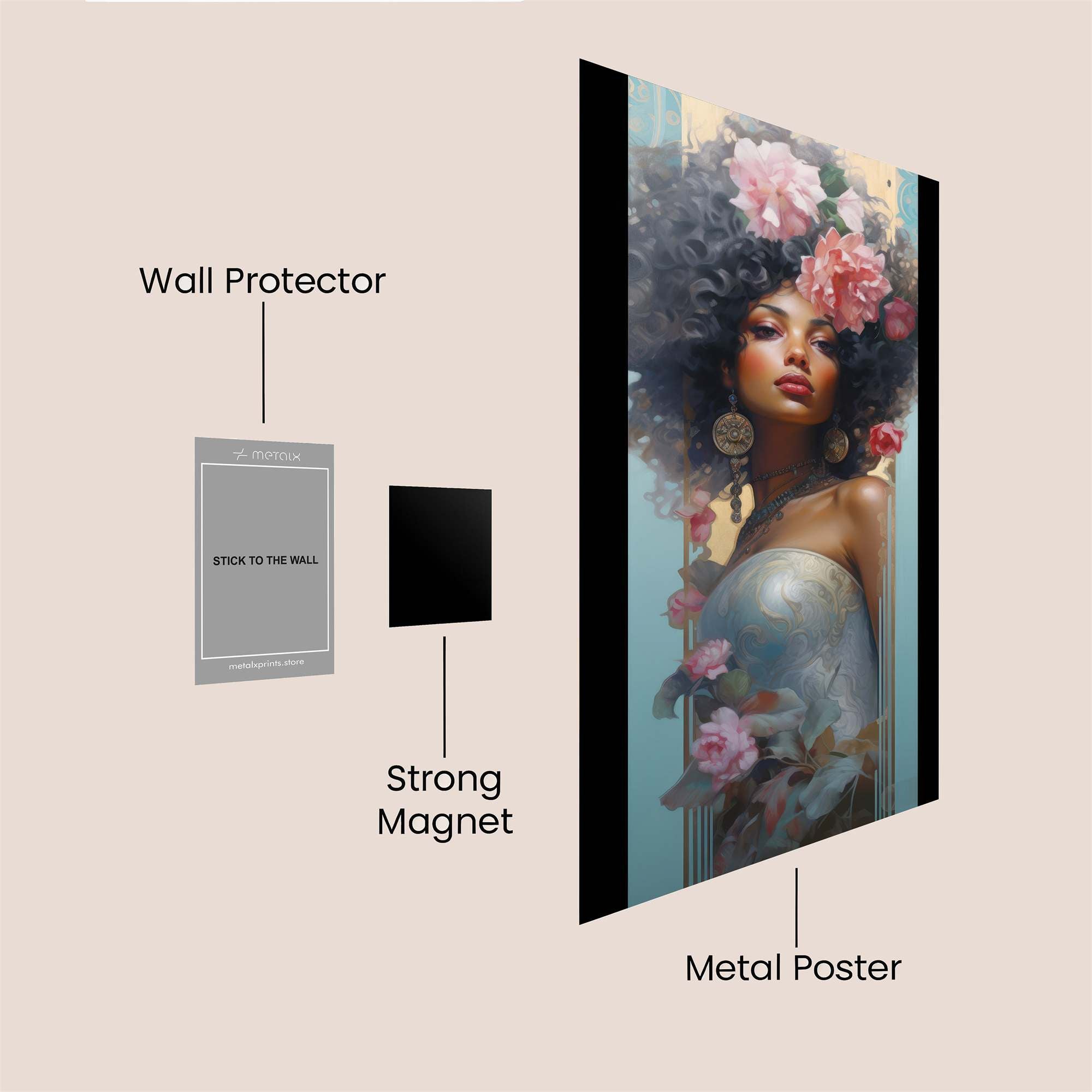 Floral Majesty Safe Wall Magnetic / M
