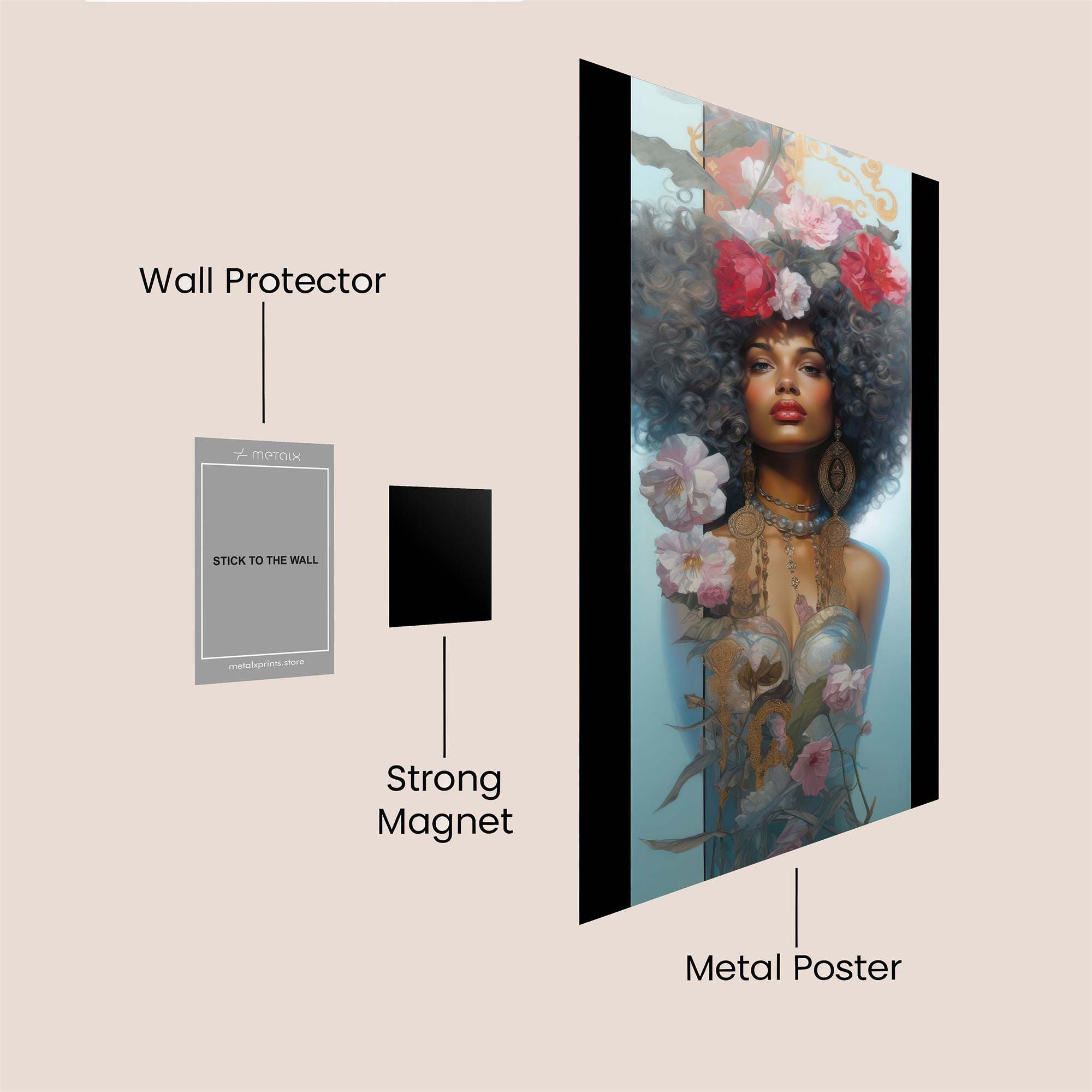 Floral Enchantment Safe Wall Magnetic / M