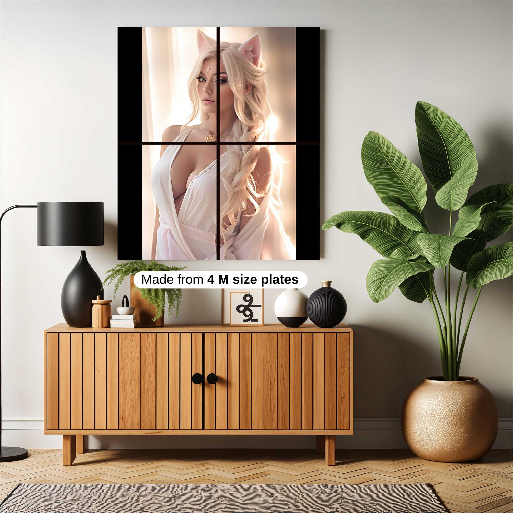 Feline Elegance Safe Wall Magnetic / M