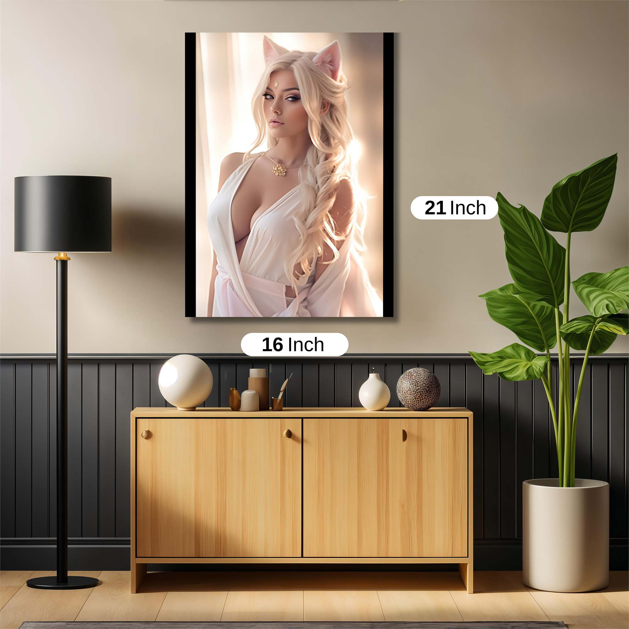 Feline Elegance Safe Wall Magnetic / M