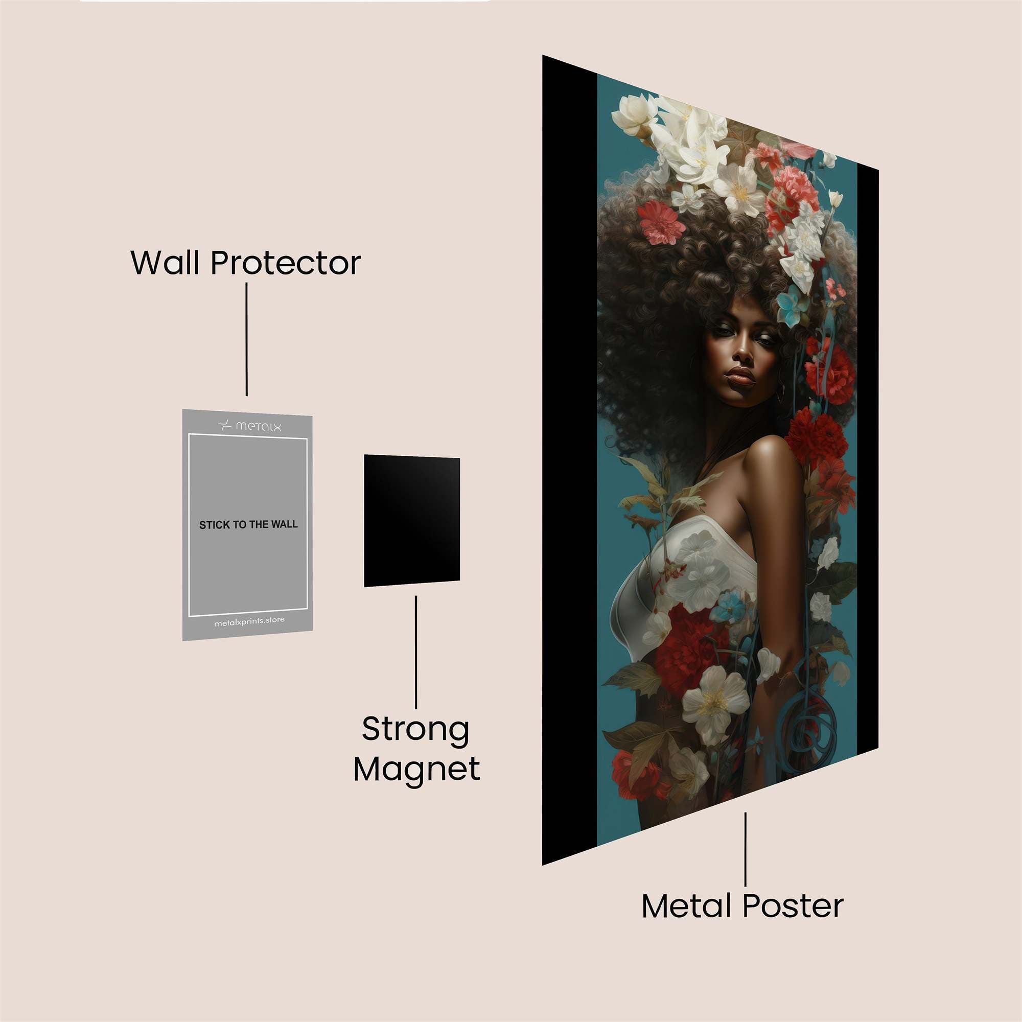 Floral Majesty Safe Wall Magnetic / M