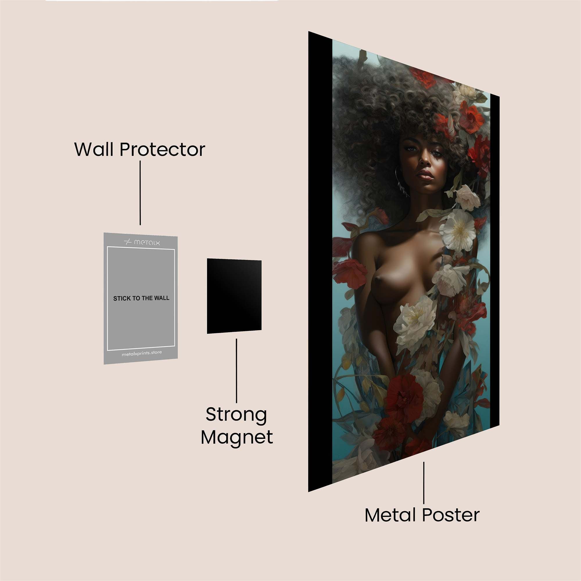 Floral Majesty Safe Wall Magnetic / M