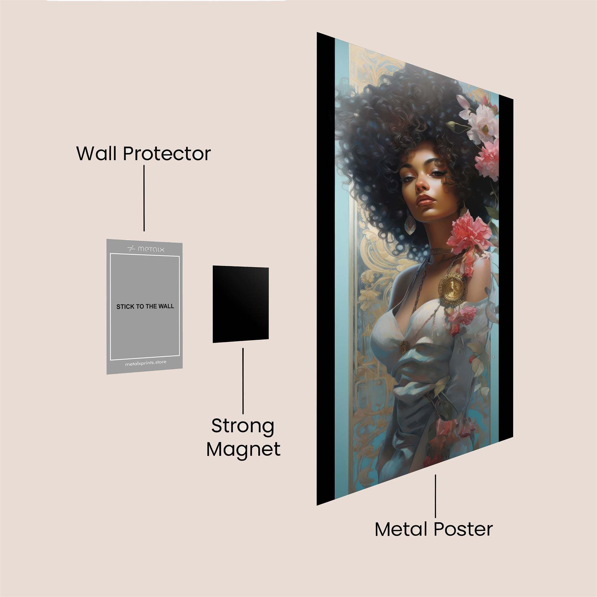 Floral Elegance Safe Wall Magnetic / M