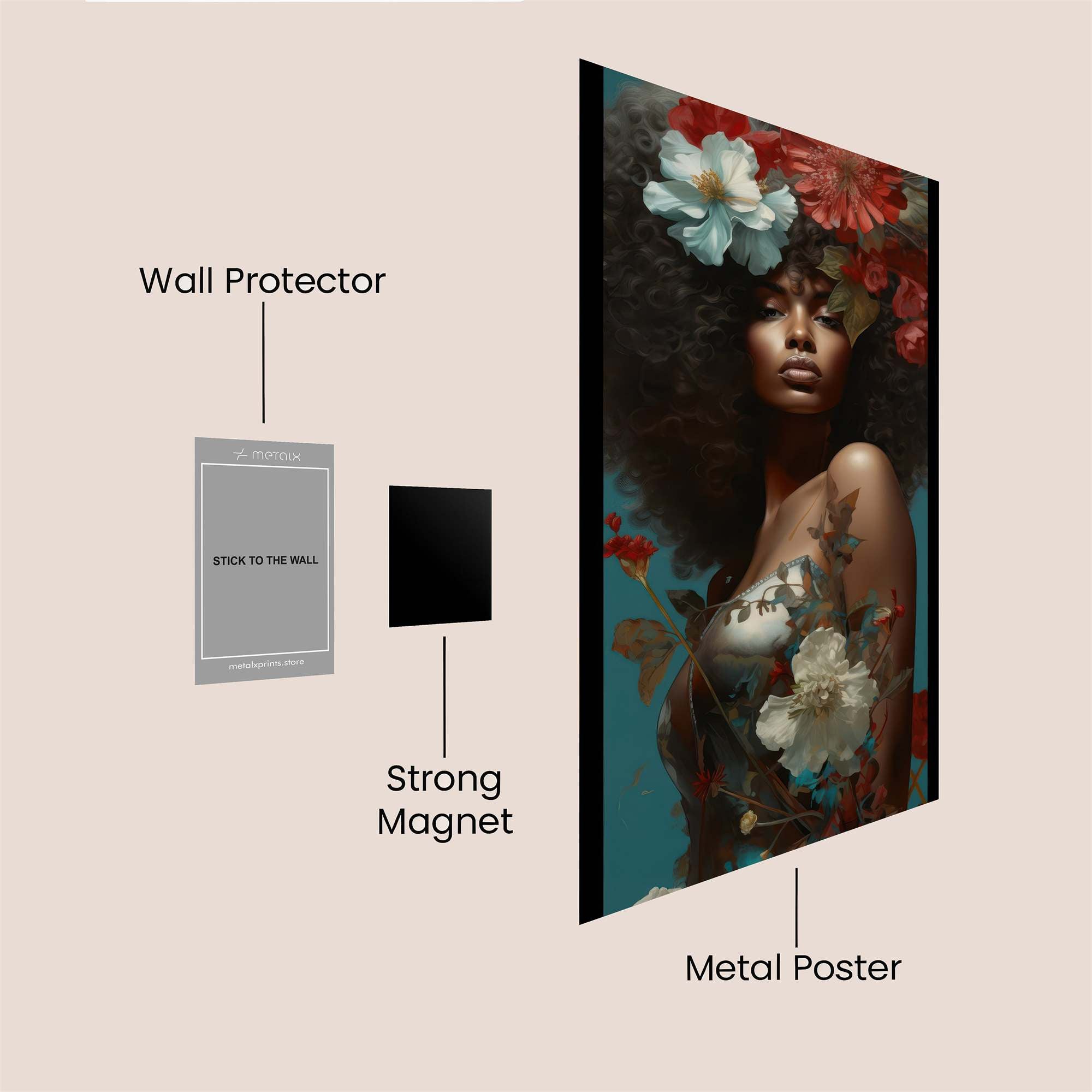 Floral Majesty Safe Wall Magnetic / M