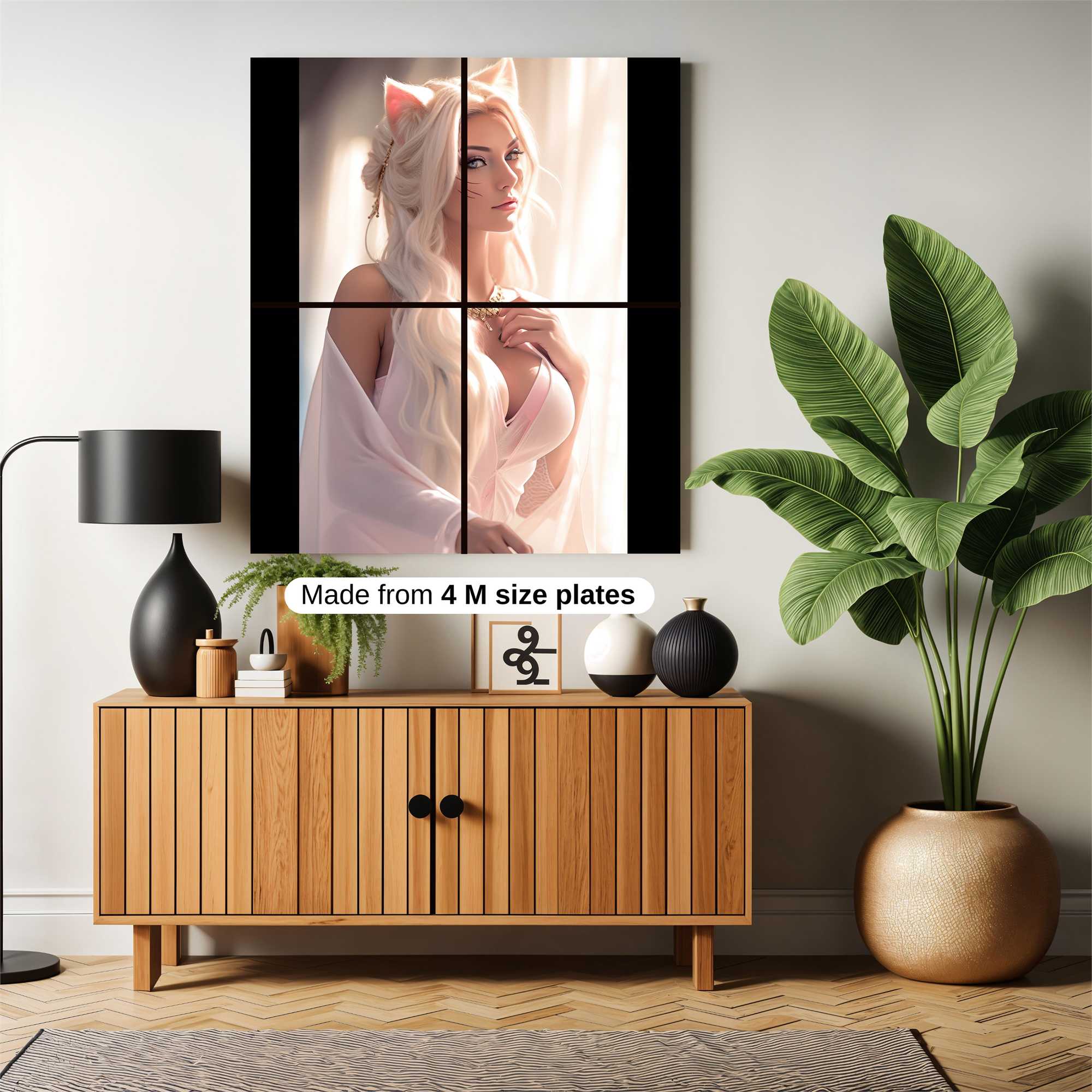 Feline Elegance Safe Wall Magnetic / M