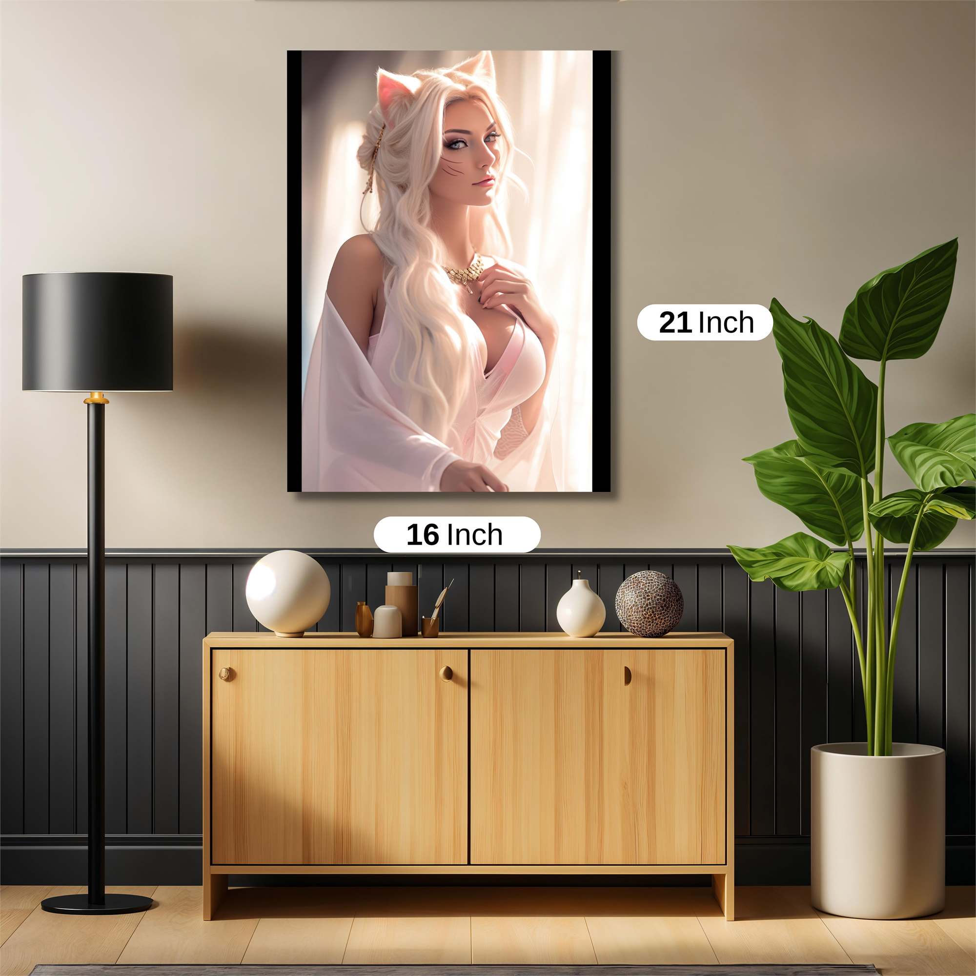 Feline Elegance Safe Wall Magnetic / M