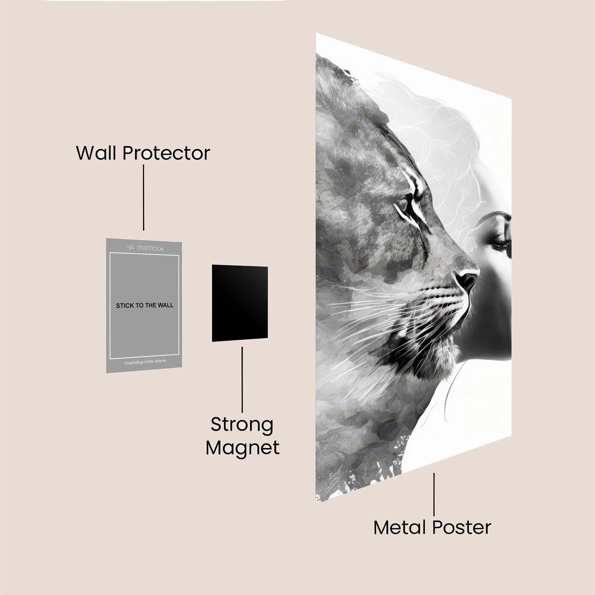 Lioness Serenity Safe Wall Magnetic / M
