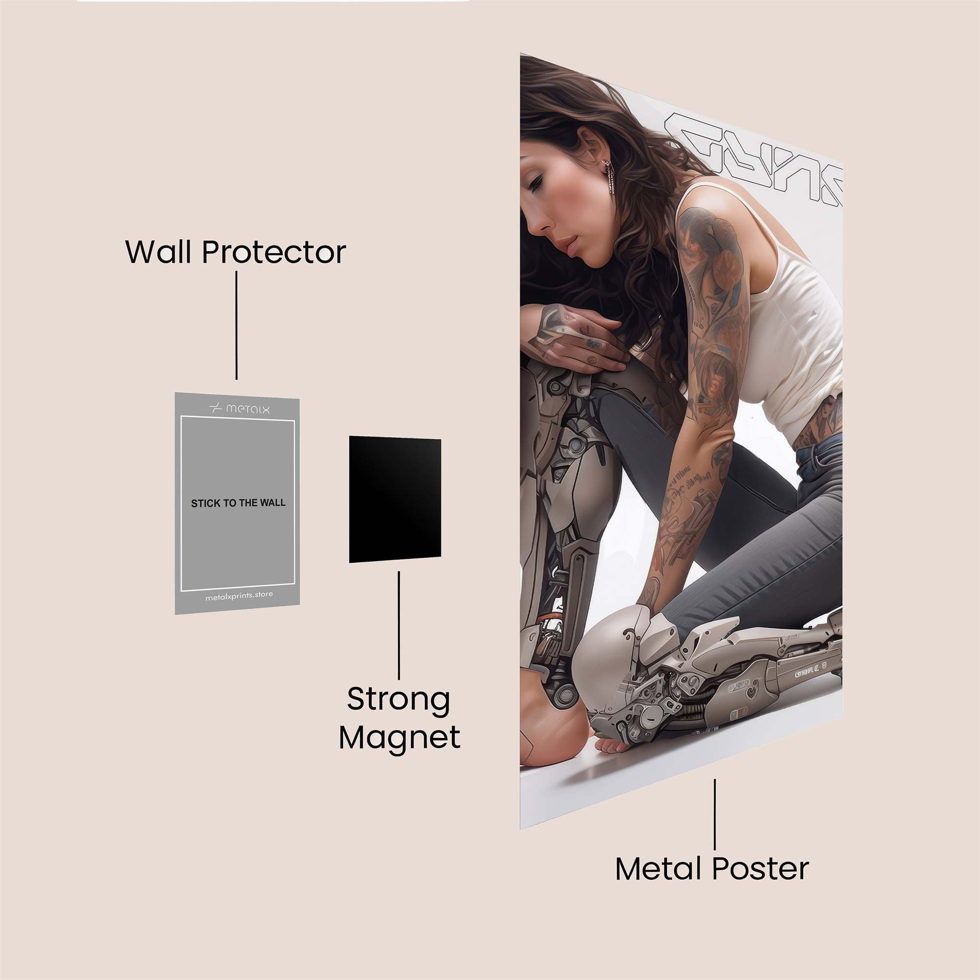 Cyber Serenity Safe Wall Magnetic / M