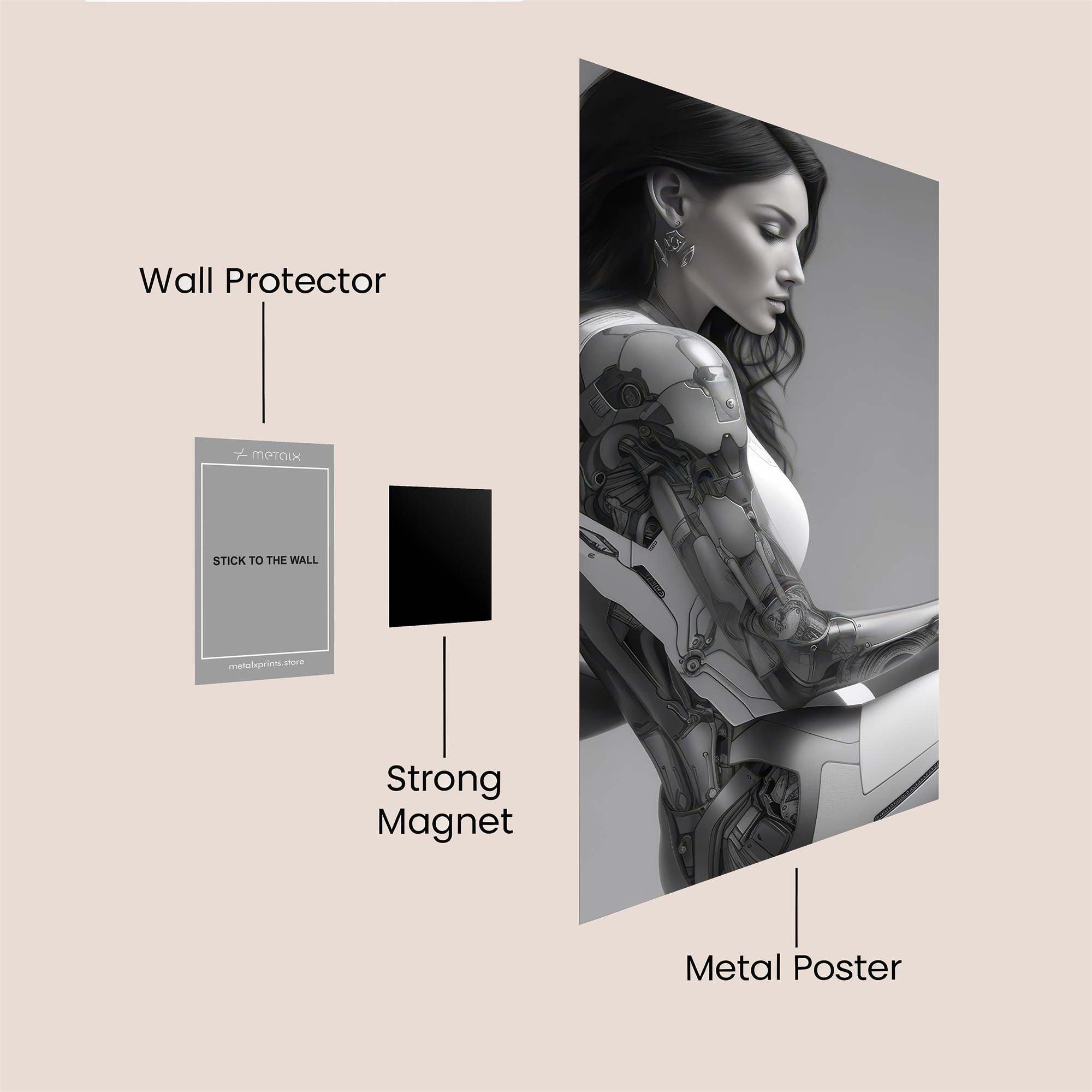 Cyber Serenity Safe Wall Magnetic / M