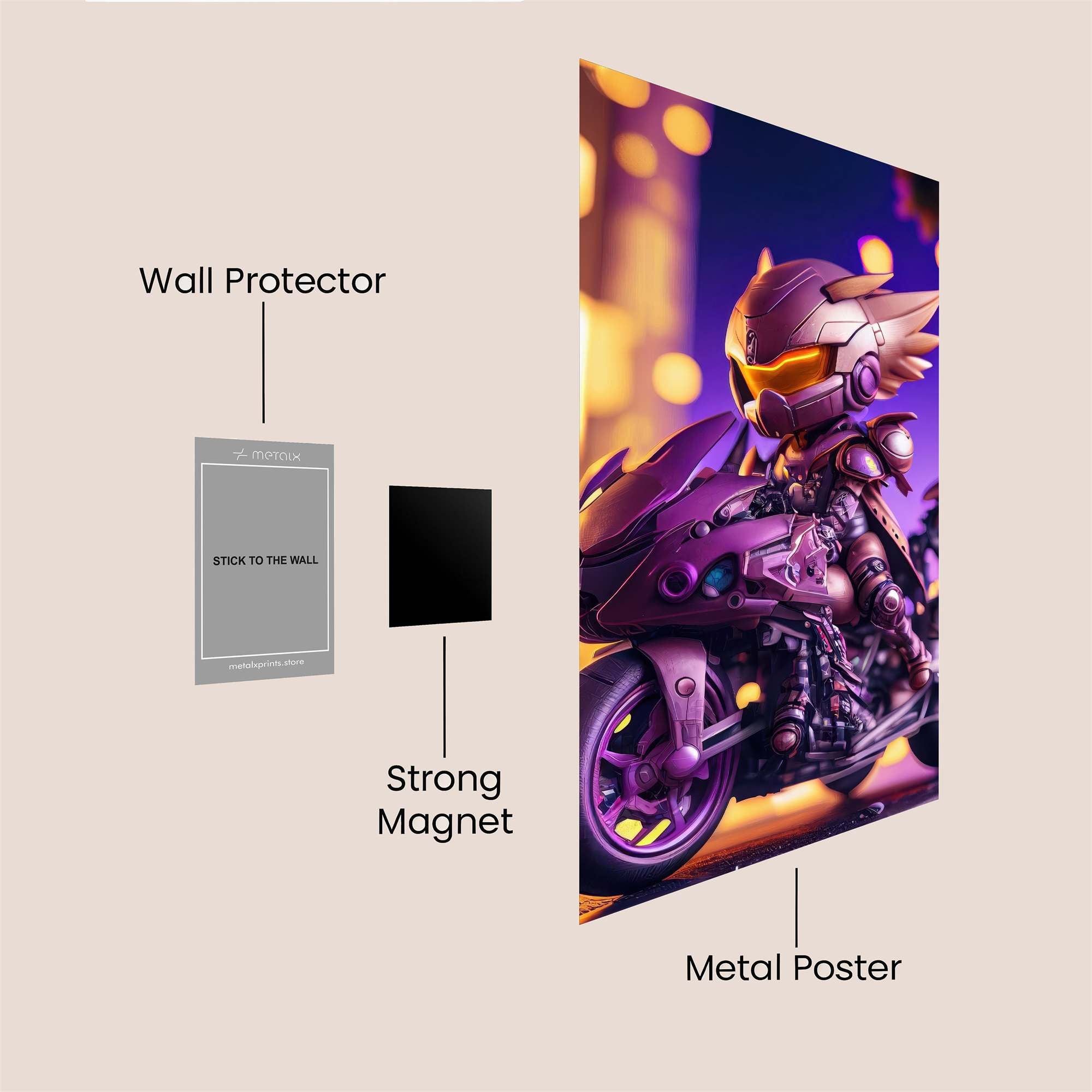 Neon Rider Safe Wall Magnetic / M