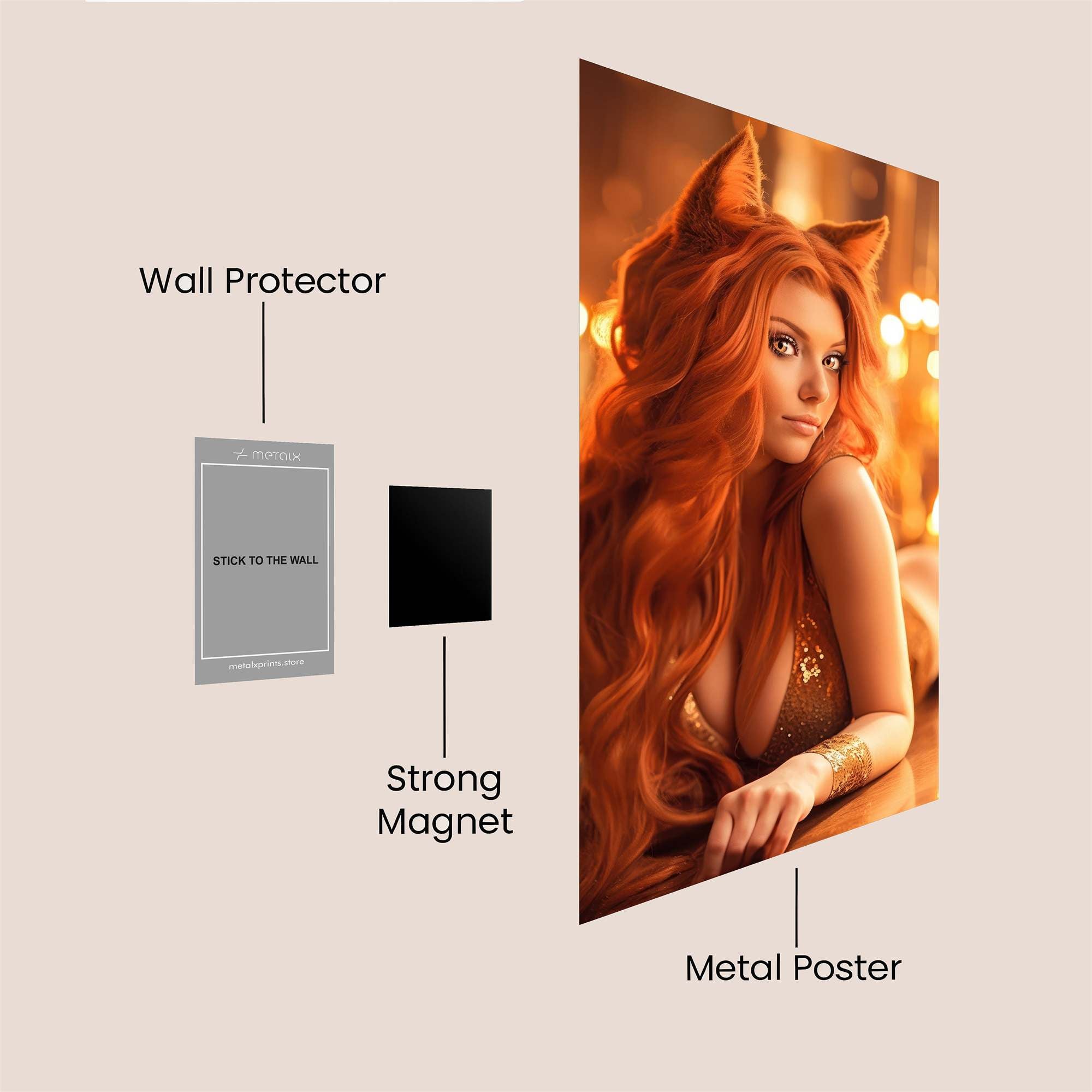 Foxy Enigma Safe Wall Magnetic / M