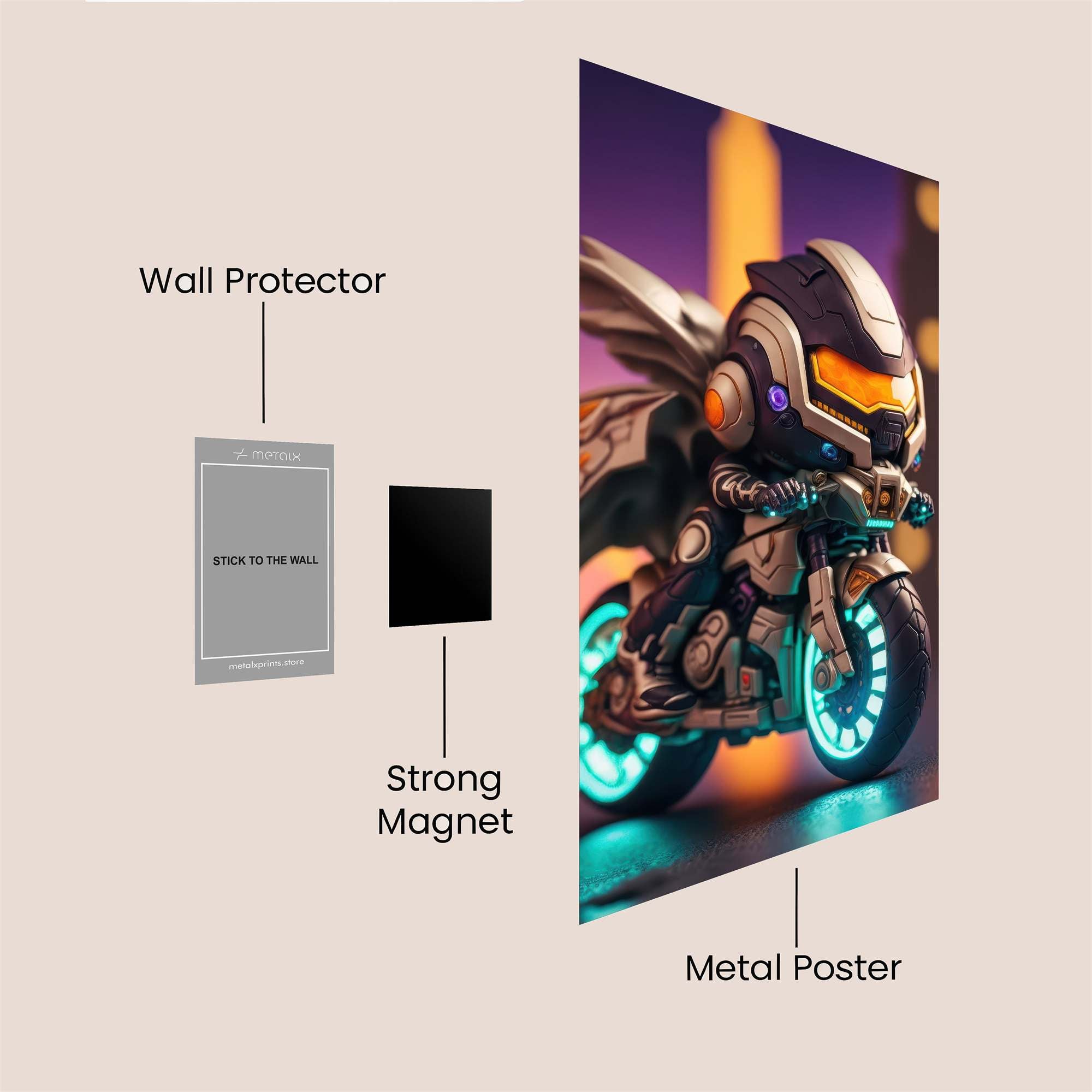 CyberRider Safe Wall Magnetic / M