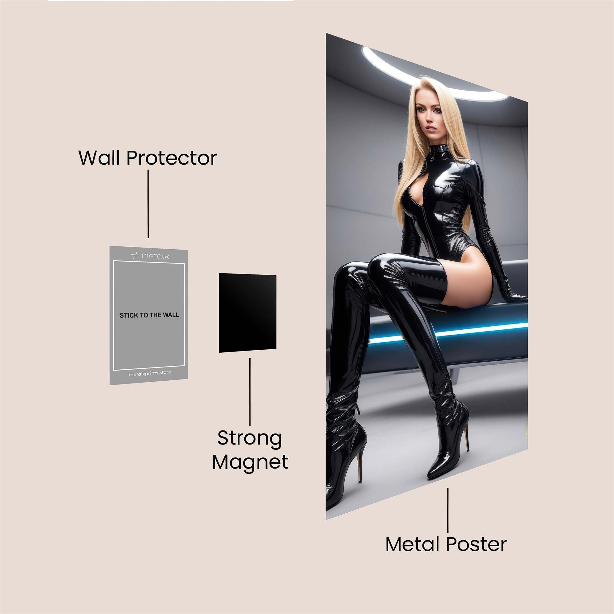 Latex Dominance Safe Wall Magnetic / M