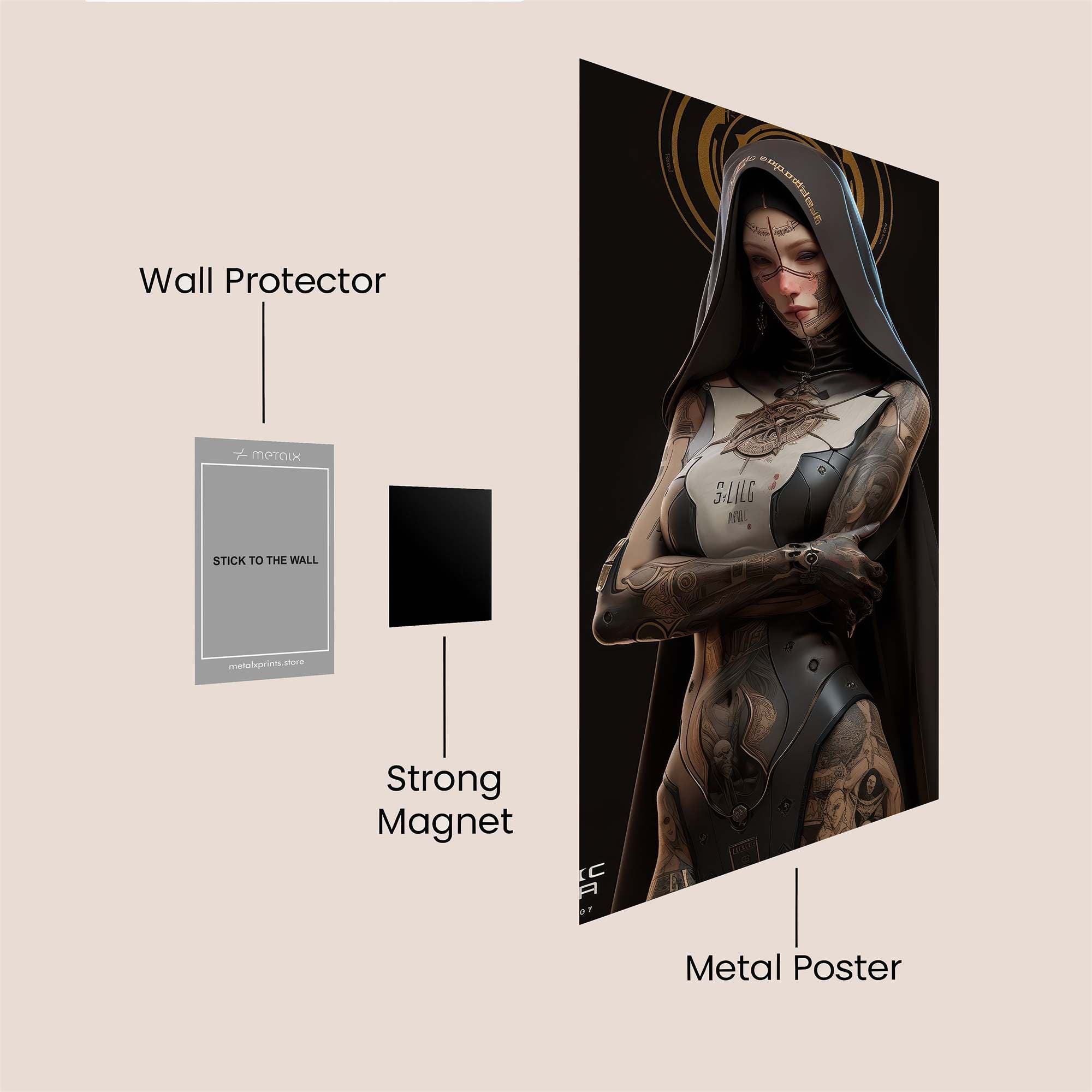 Cyber Nun Safe Wall Magnetic / M