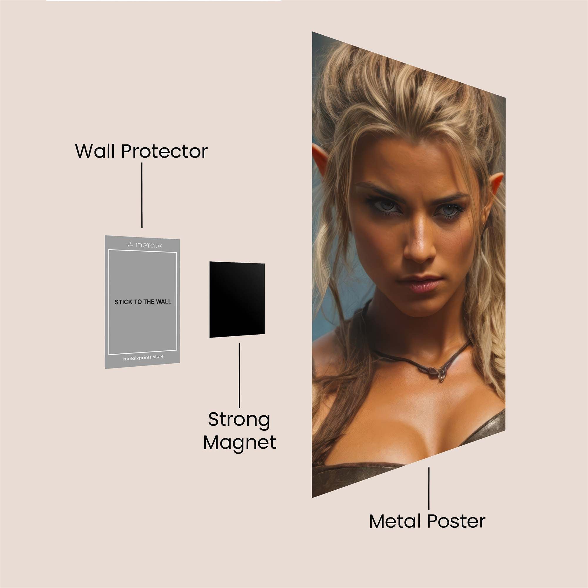 Elf Warrior Safe Wall Magnetic / M