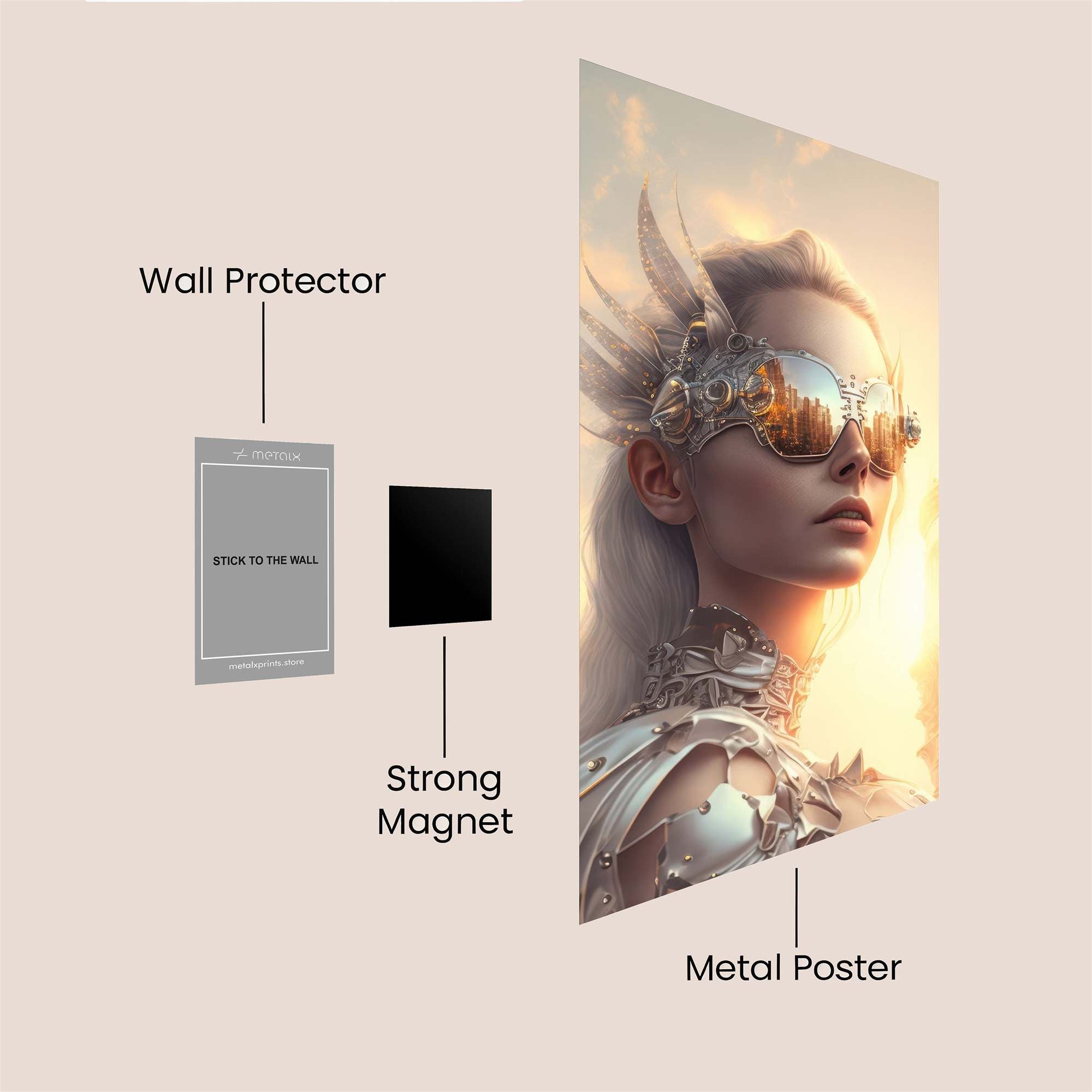 Futuristic Empress Safe Wall Magnetic / M