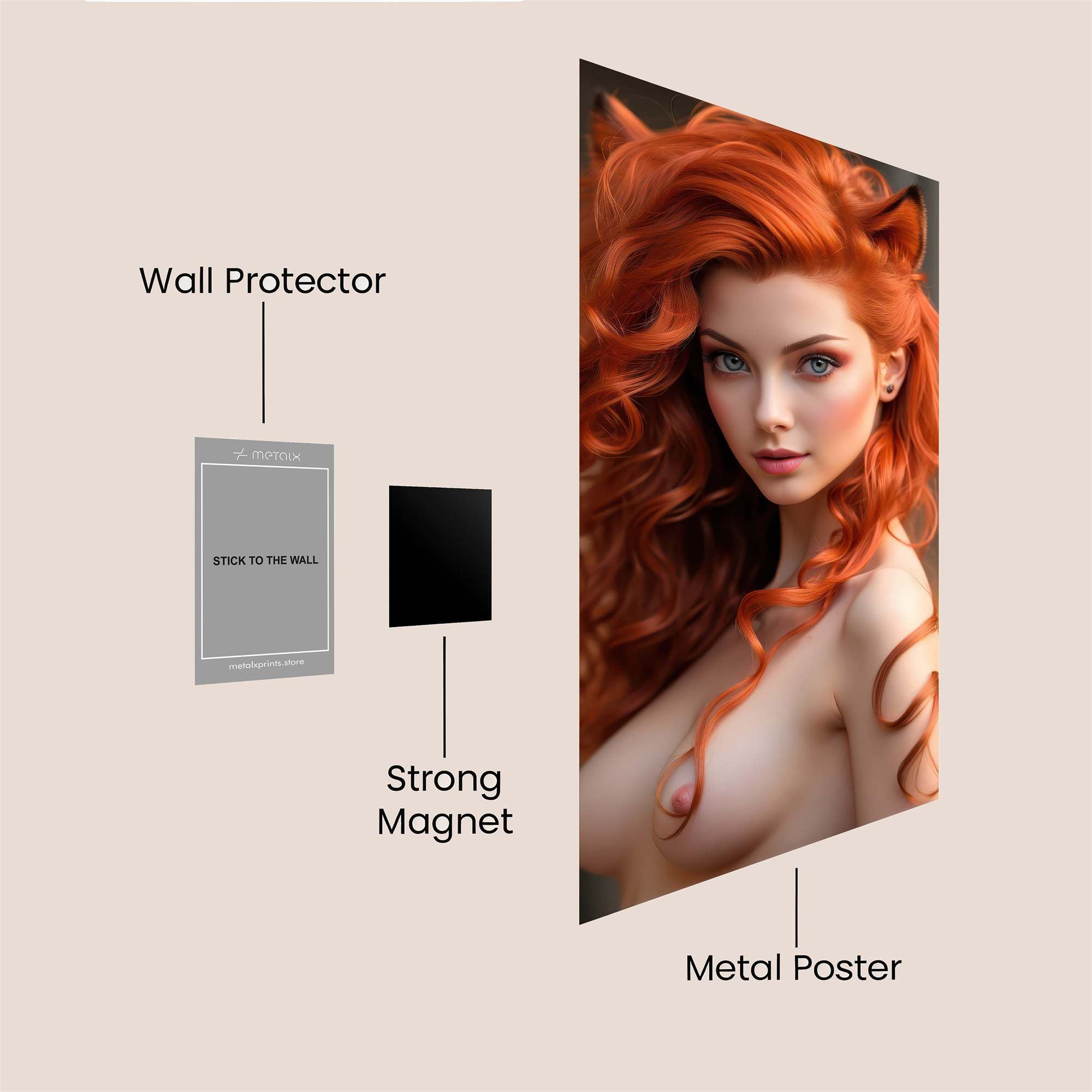 Fiery Seduction Safe Wall Magnetic / M