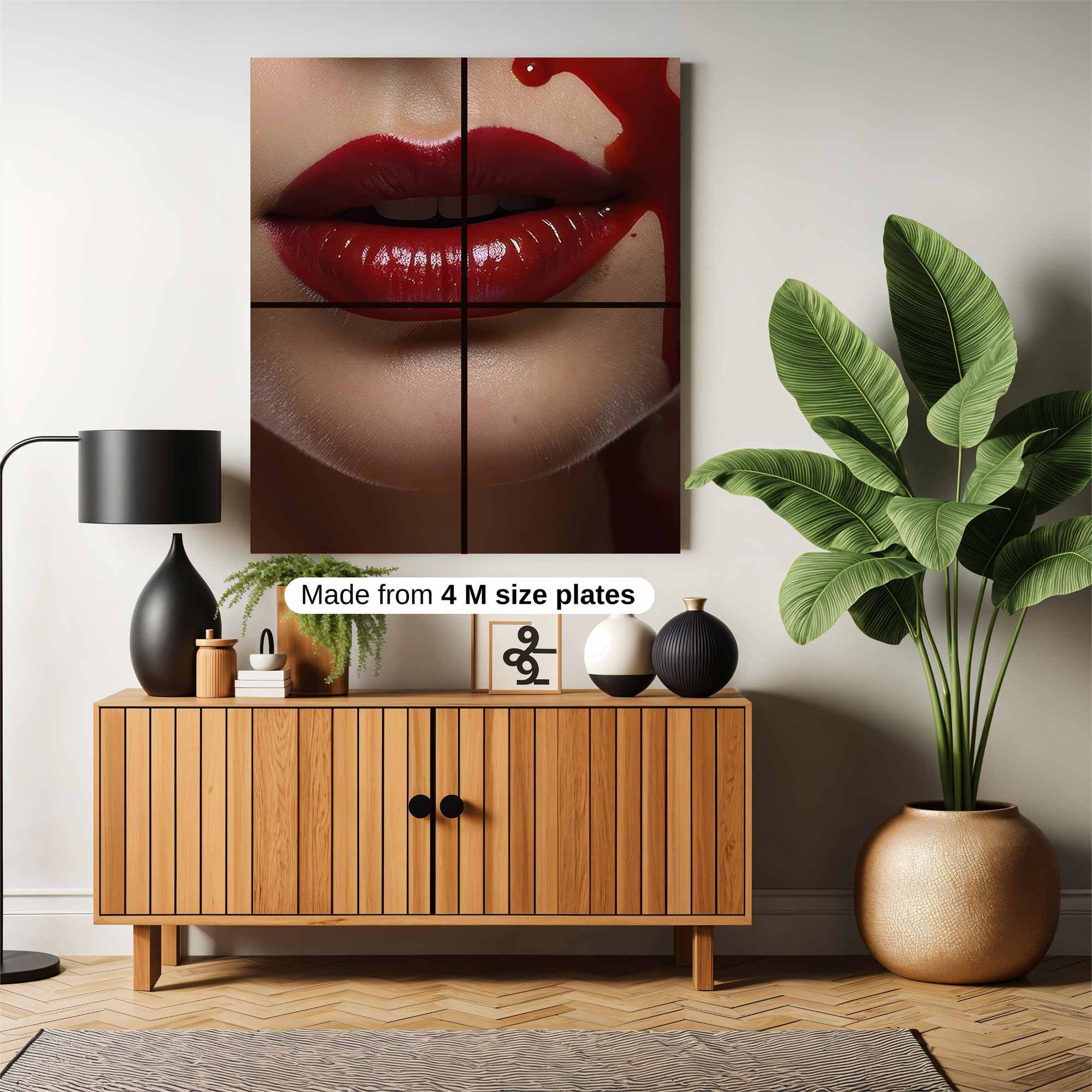 Lips Dripping Safe Wall Magnetic / M