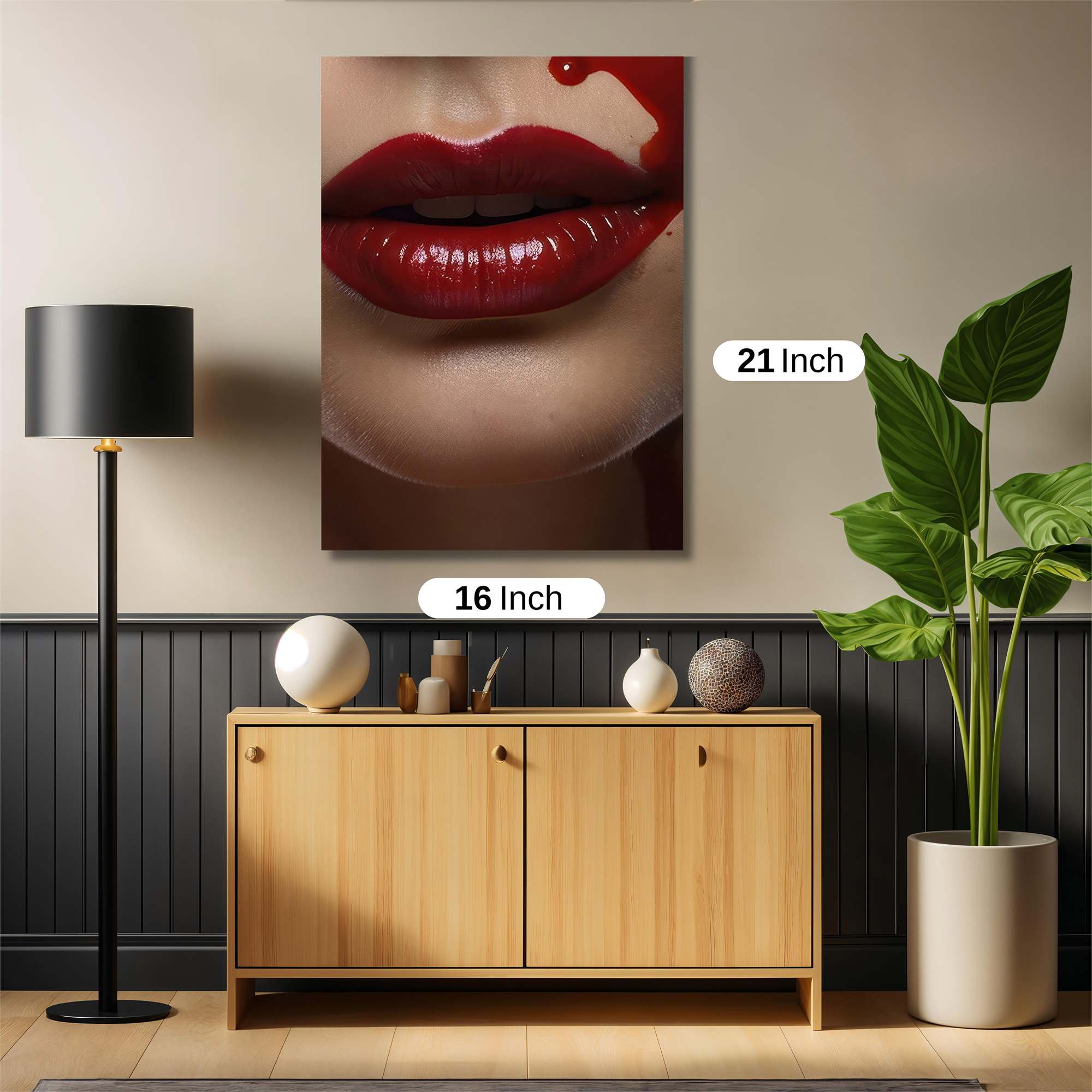 Lips Dripping Safe Wall Magnetic / M