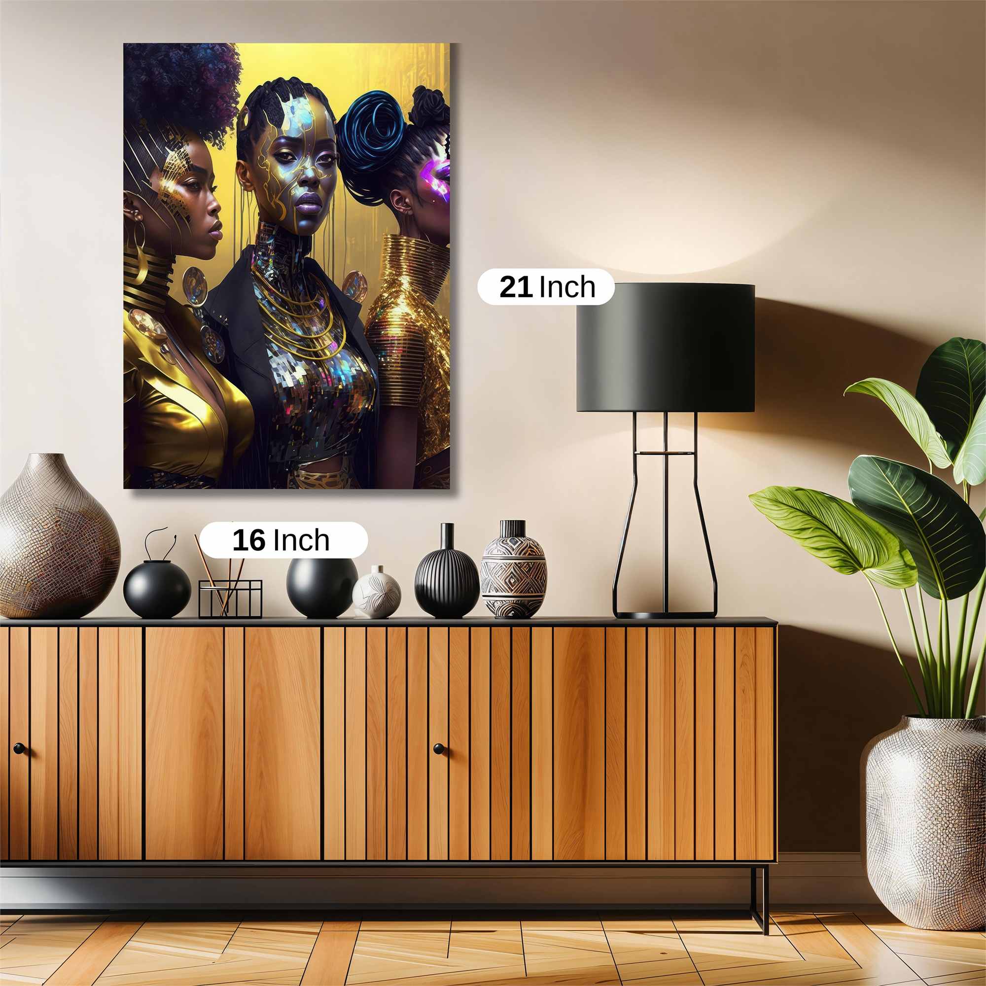 Afrofuturist Elegance Safe Wall Magnetic / M