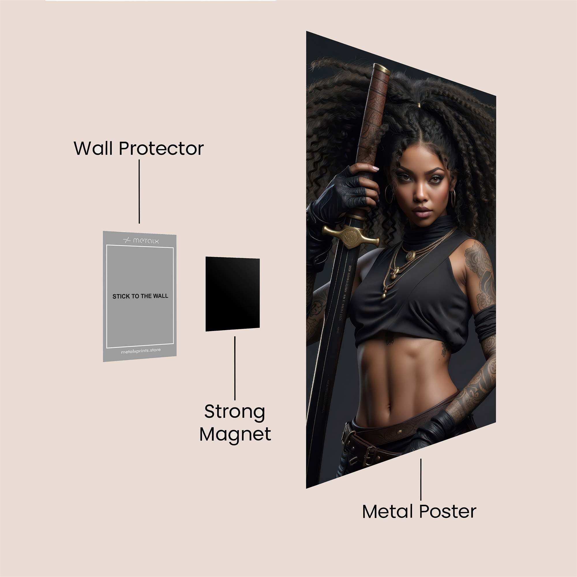 Warrior Fierce Safe Wall Magnetic / M
