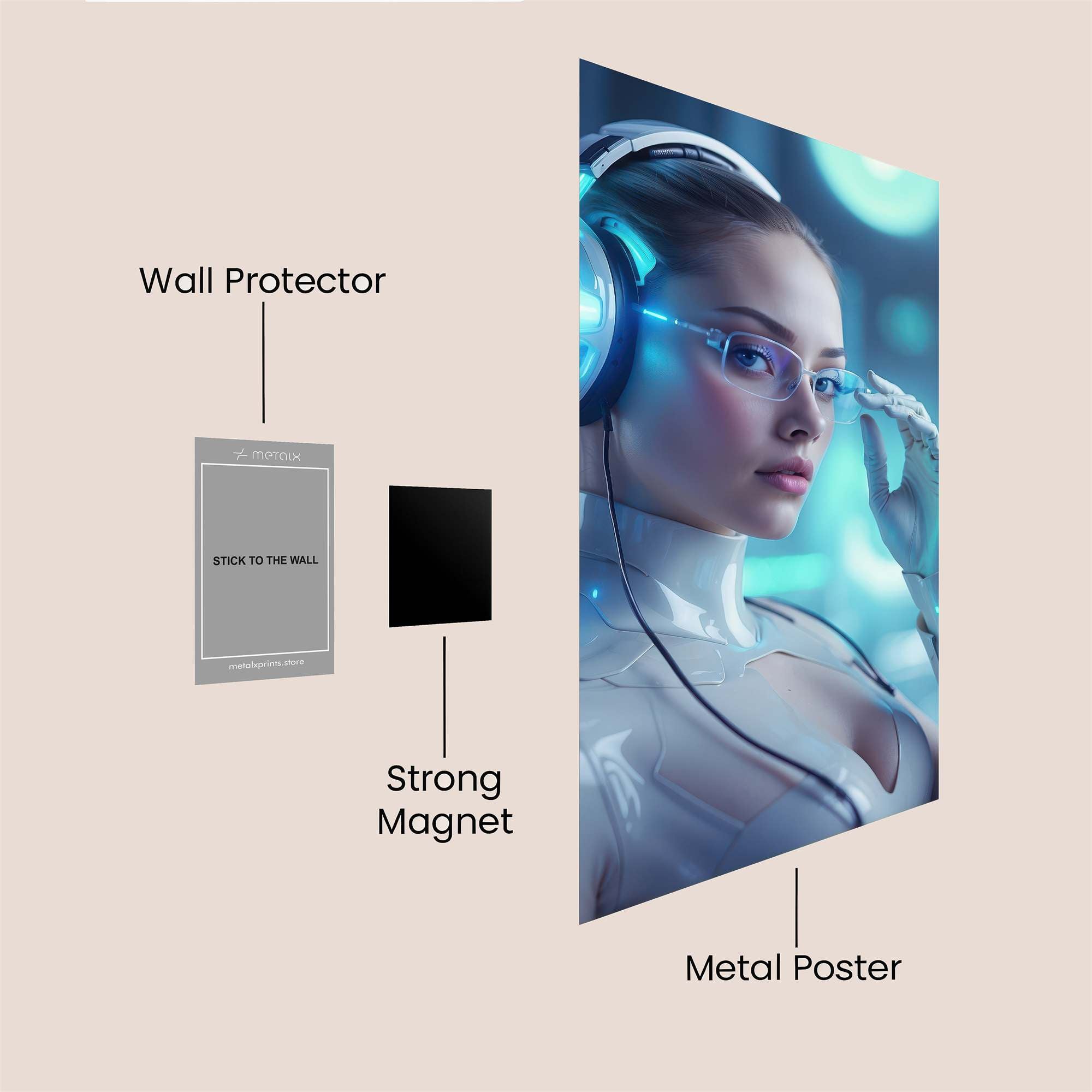 Cyber Serenity Safe Wall Magnetic / M