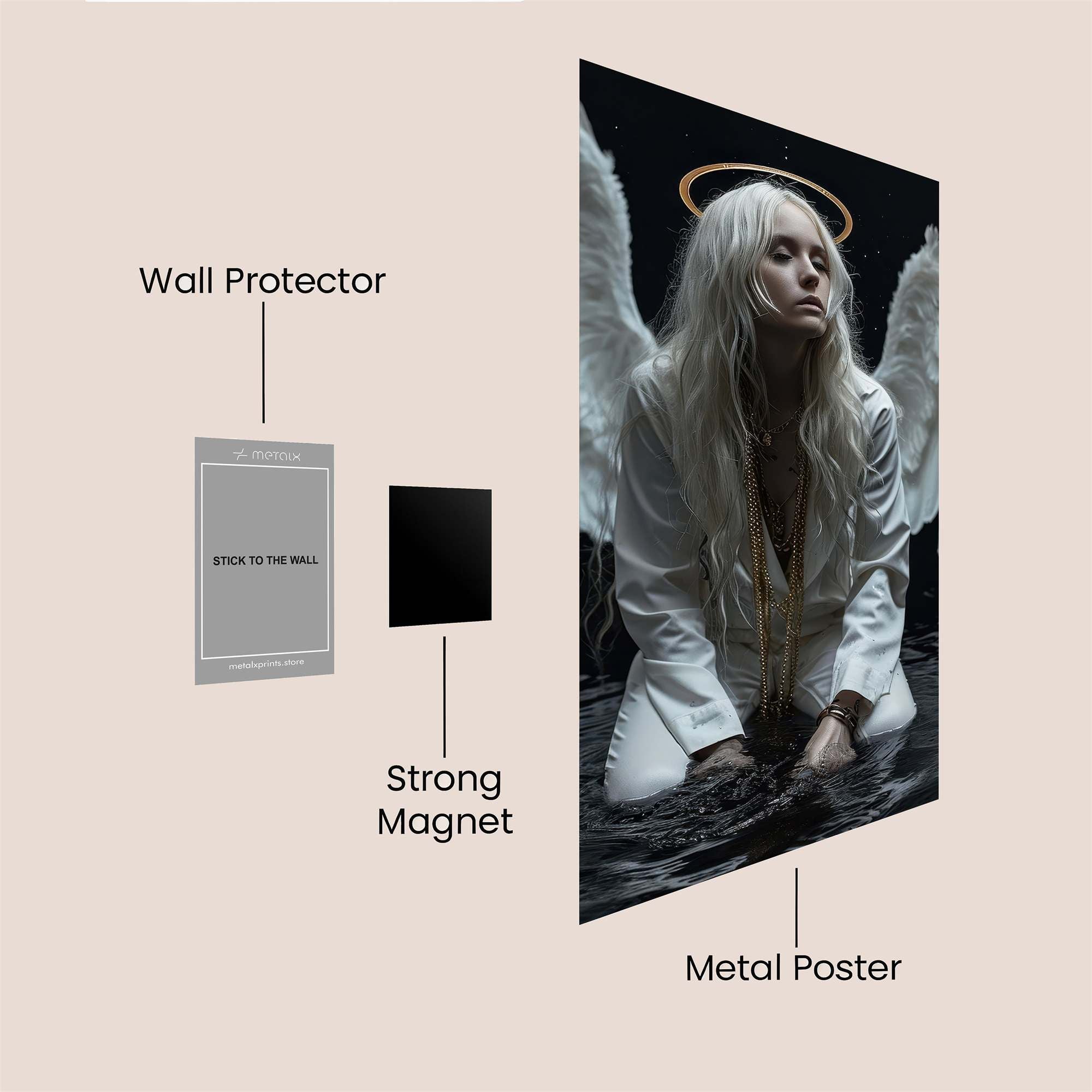 Angel Submerged Safe Wall Magnetic / M