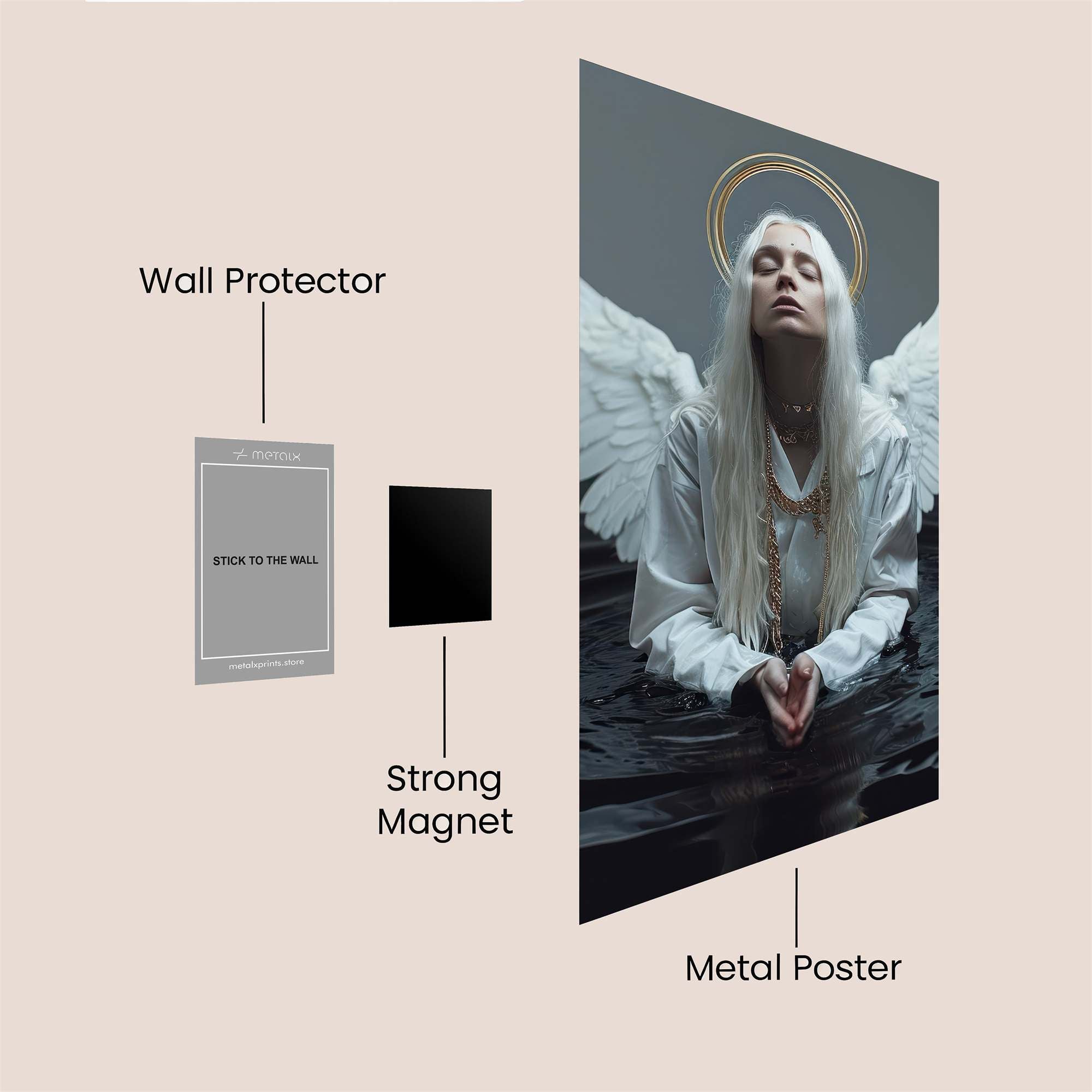Angel Submerged Safe Wall Magnetic / M