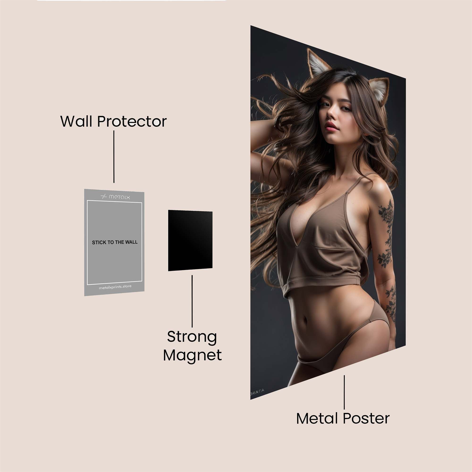 Cat Enigma Safe Wall Magnetic / M