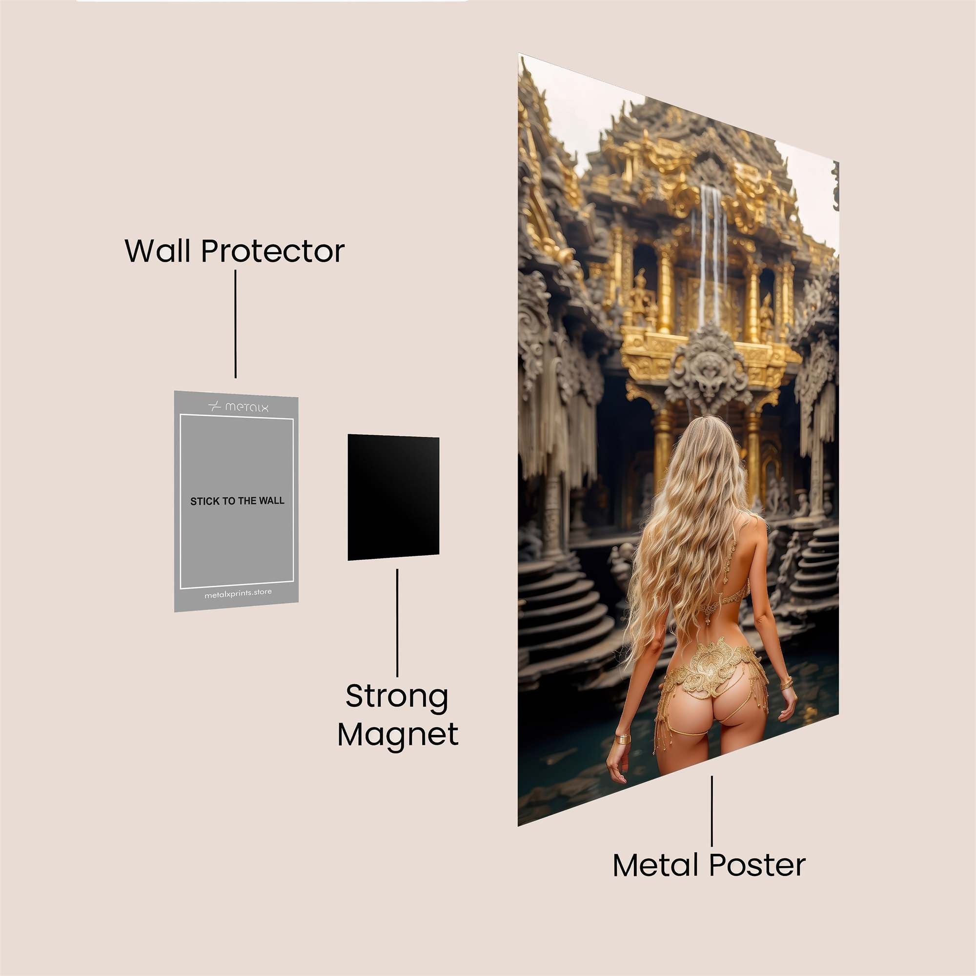 Golden Serenity Safe Wall Magnetic / M