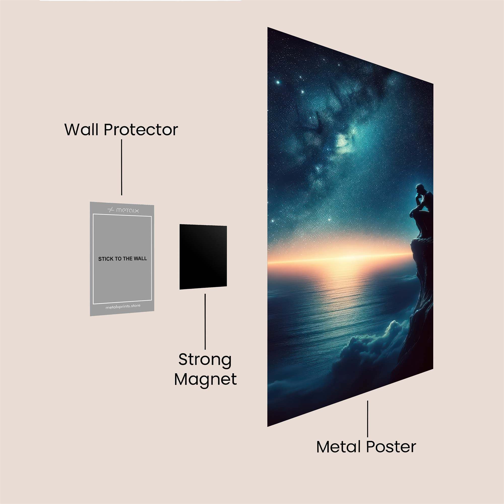 Thinker's Twilight Safe Wall Magnetic / M