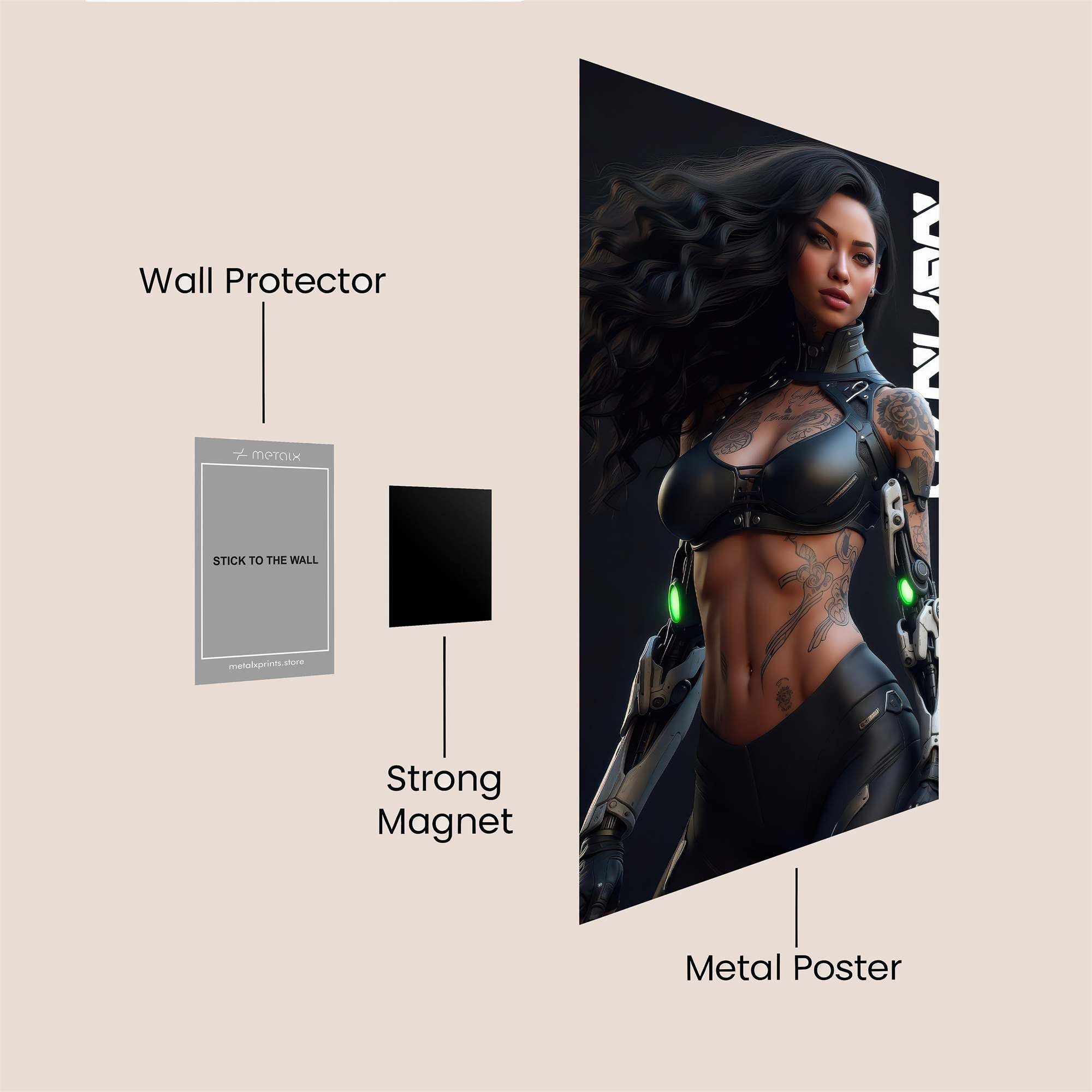 Cyber Enigma Safe Wall Magnetic / M