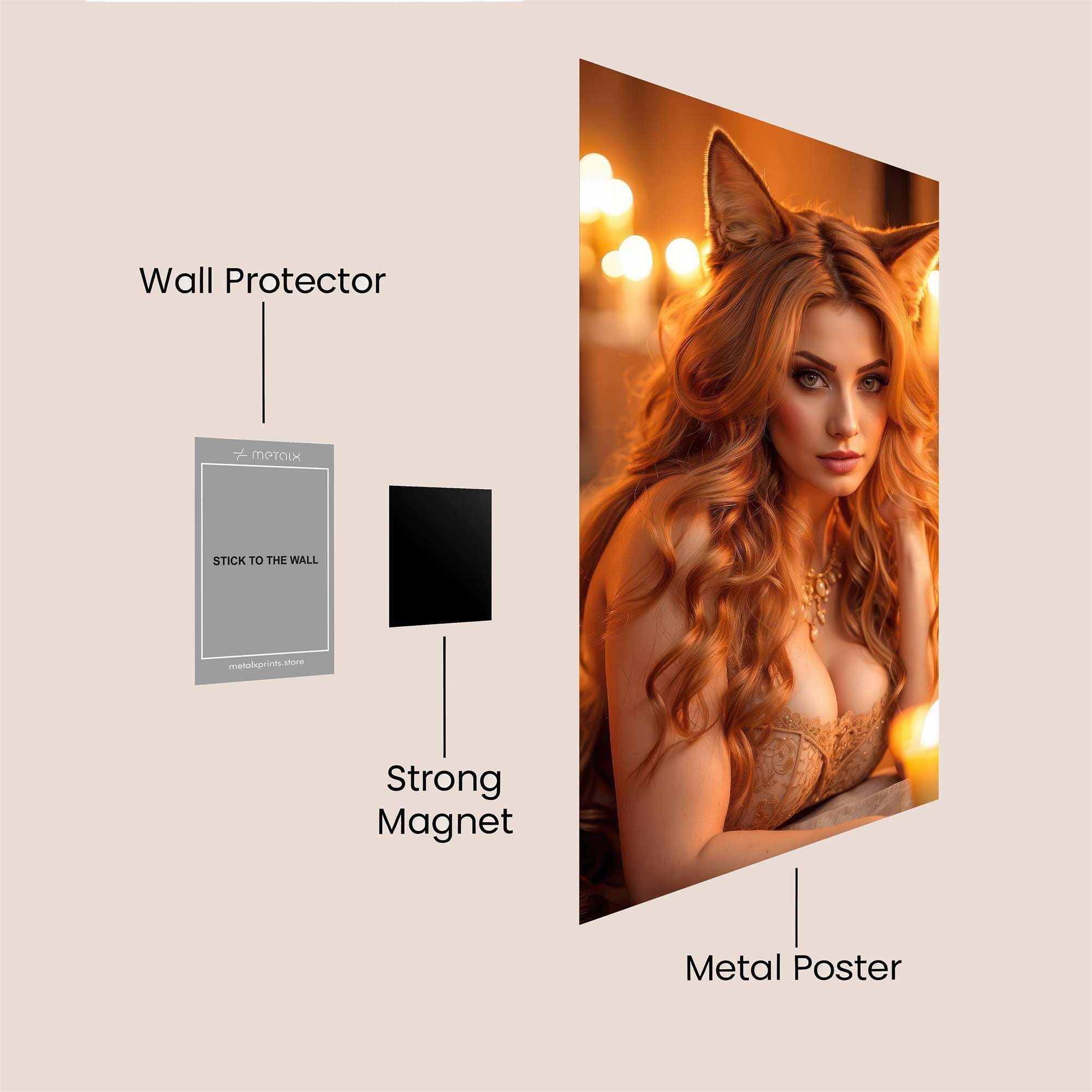 Feline Enchantment Safe Wall Magnetic / M