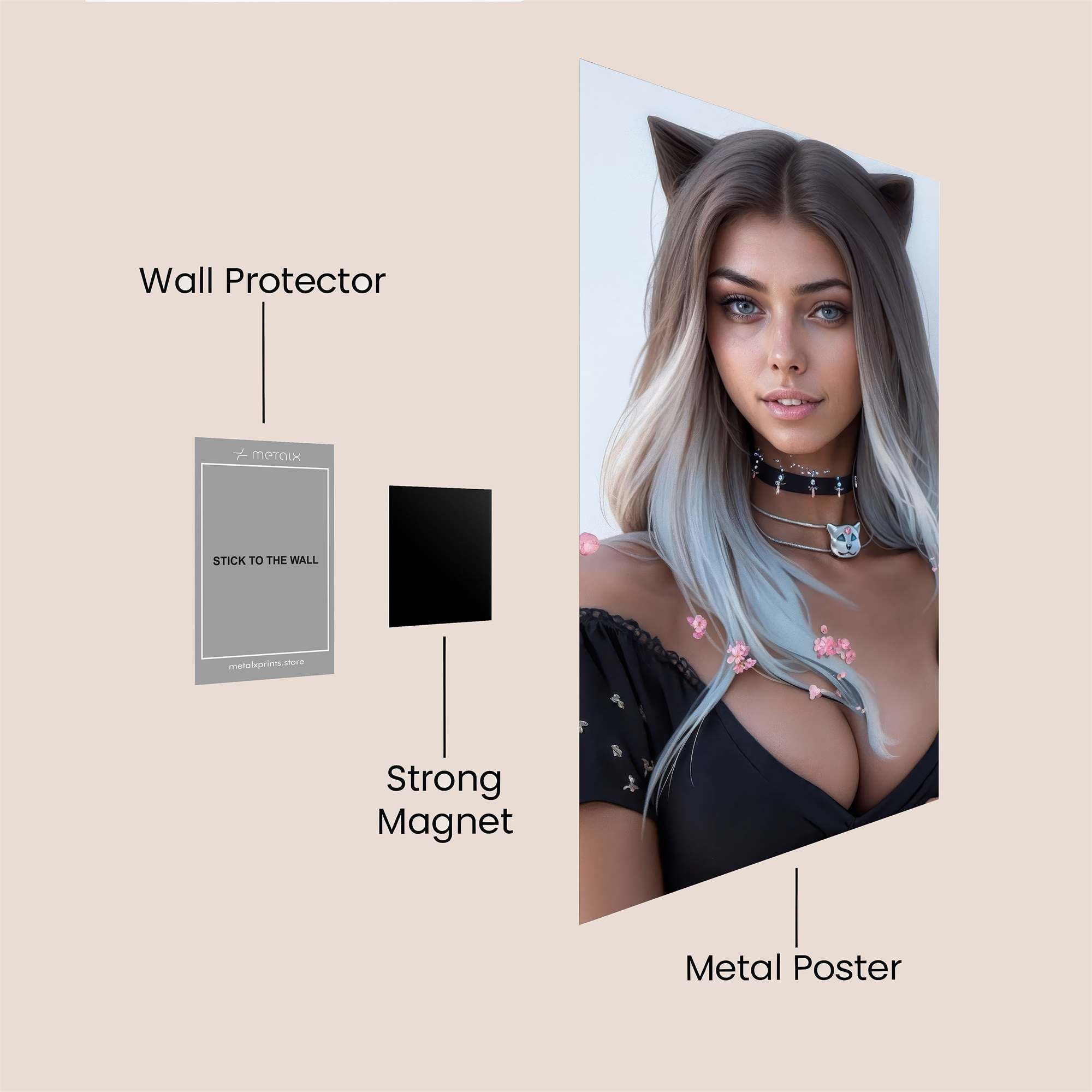 Cat Enchantress Safe Wall Magnetic / M