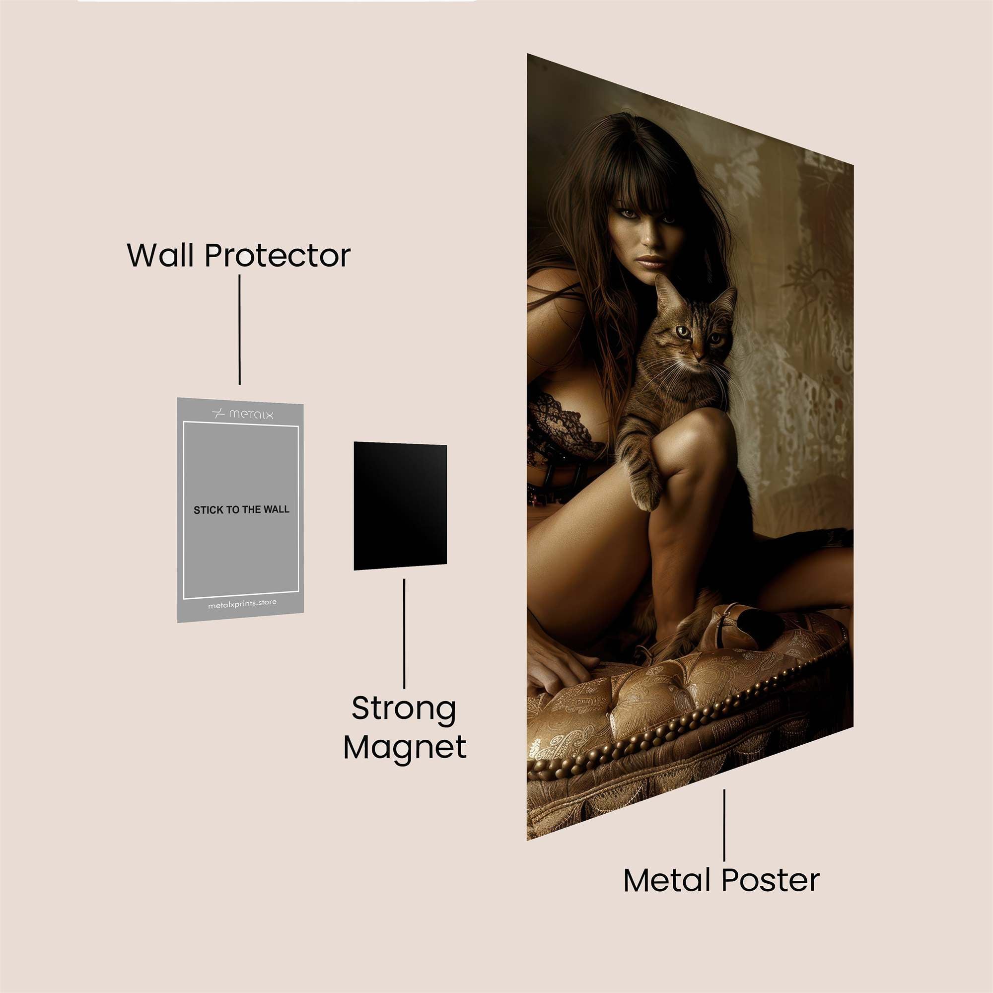 Feline Enigma Safe Wall Magnetic / M