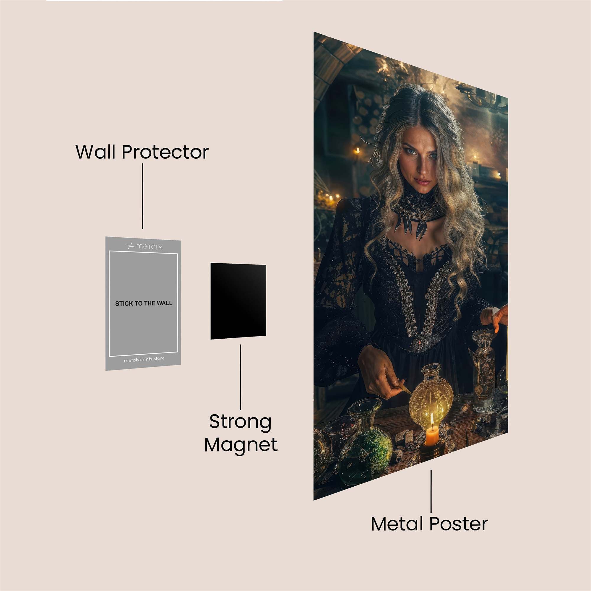 Witch Enigma Safe Wall Magnetic / M