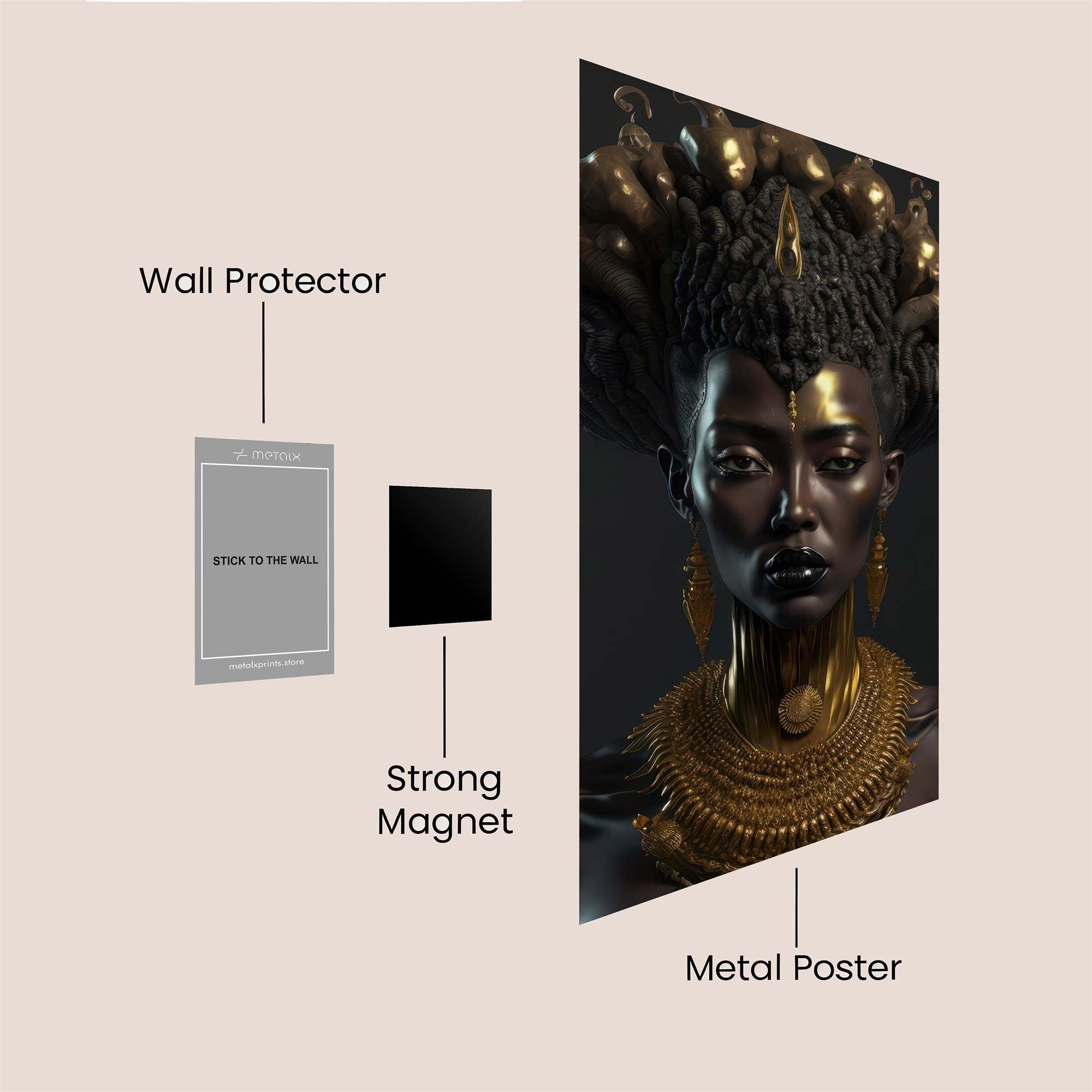 Queenly Aura Safe Wall Magnetic / M