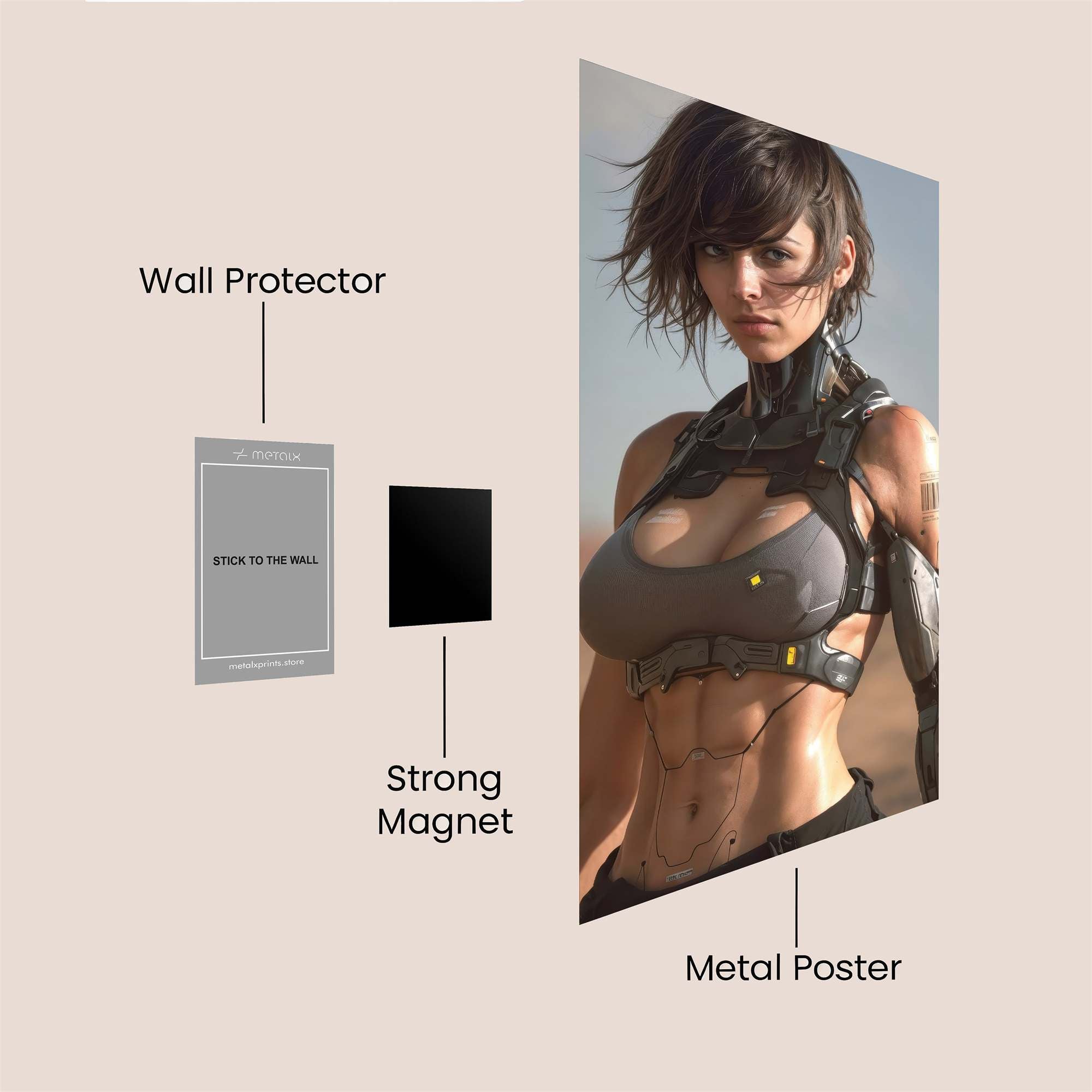 Cyber Warrior Safe Wall Magnetic / M